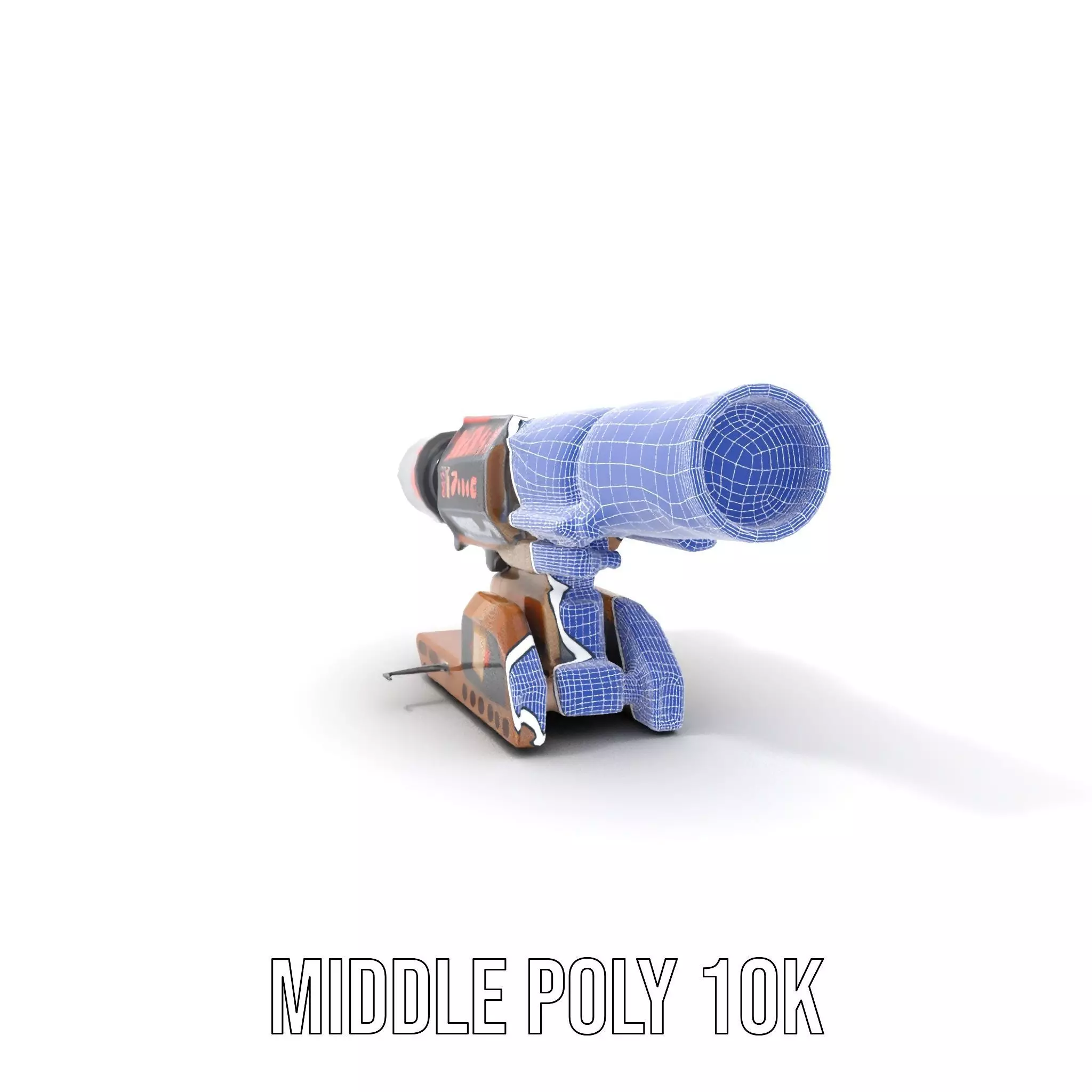 Futuristic Blaster Device model pack Low-poly 3D model_12