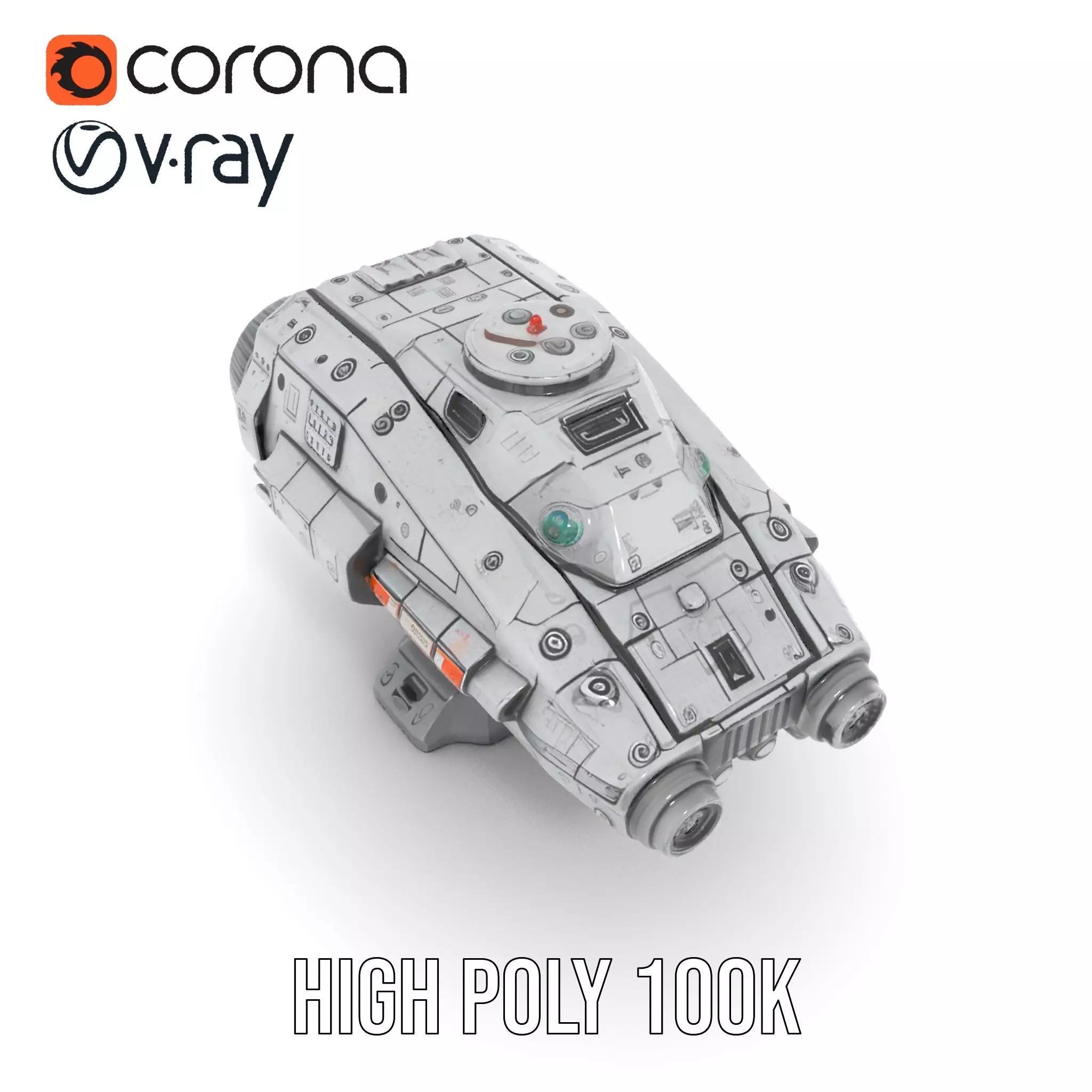 Sleek Metallic Blaster model pack Low-poly 3D model_18