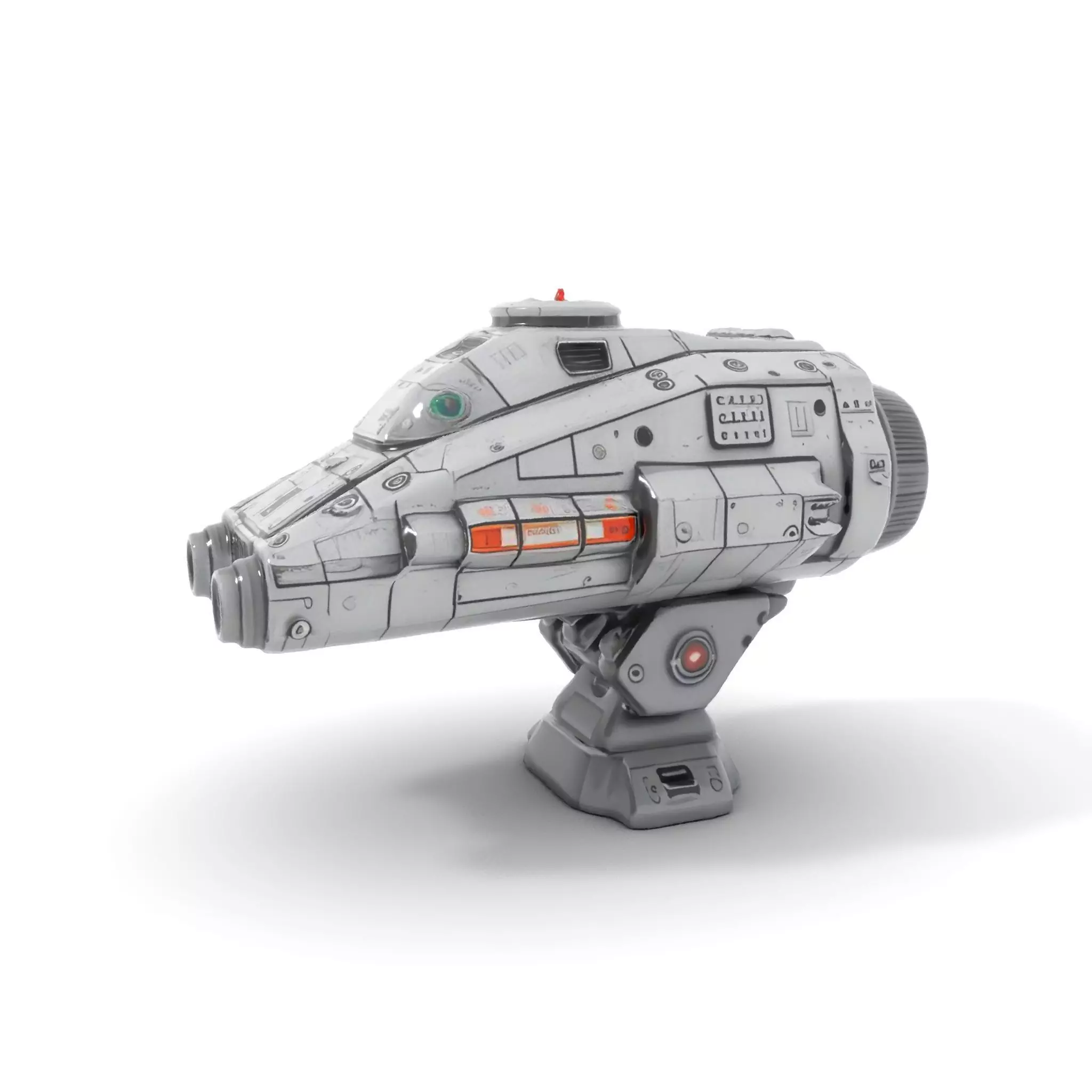 Sleek Metallic Blaster model pack Low-poly 3D model_12