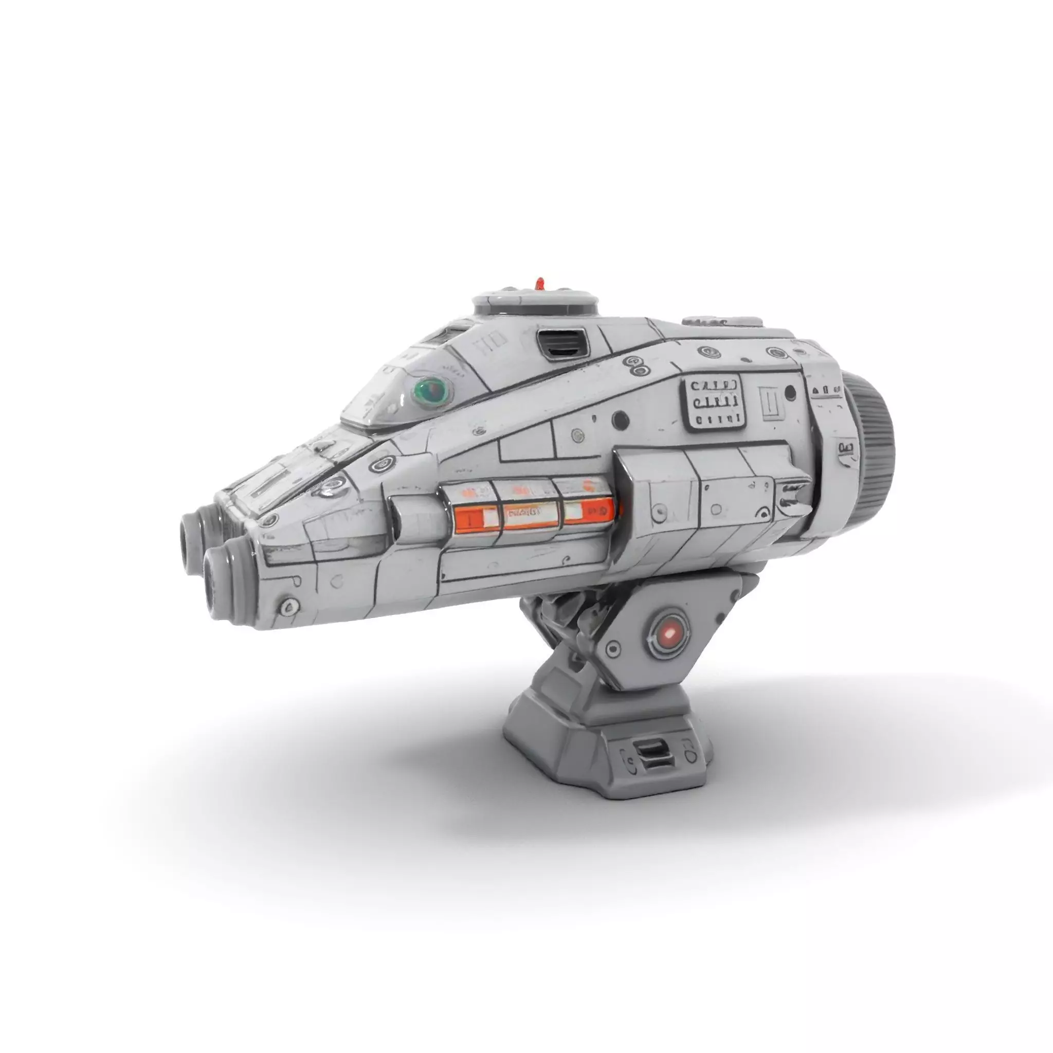 Sleek Metallic Blaster model pack Low-poly 3D model_0