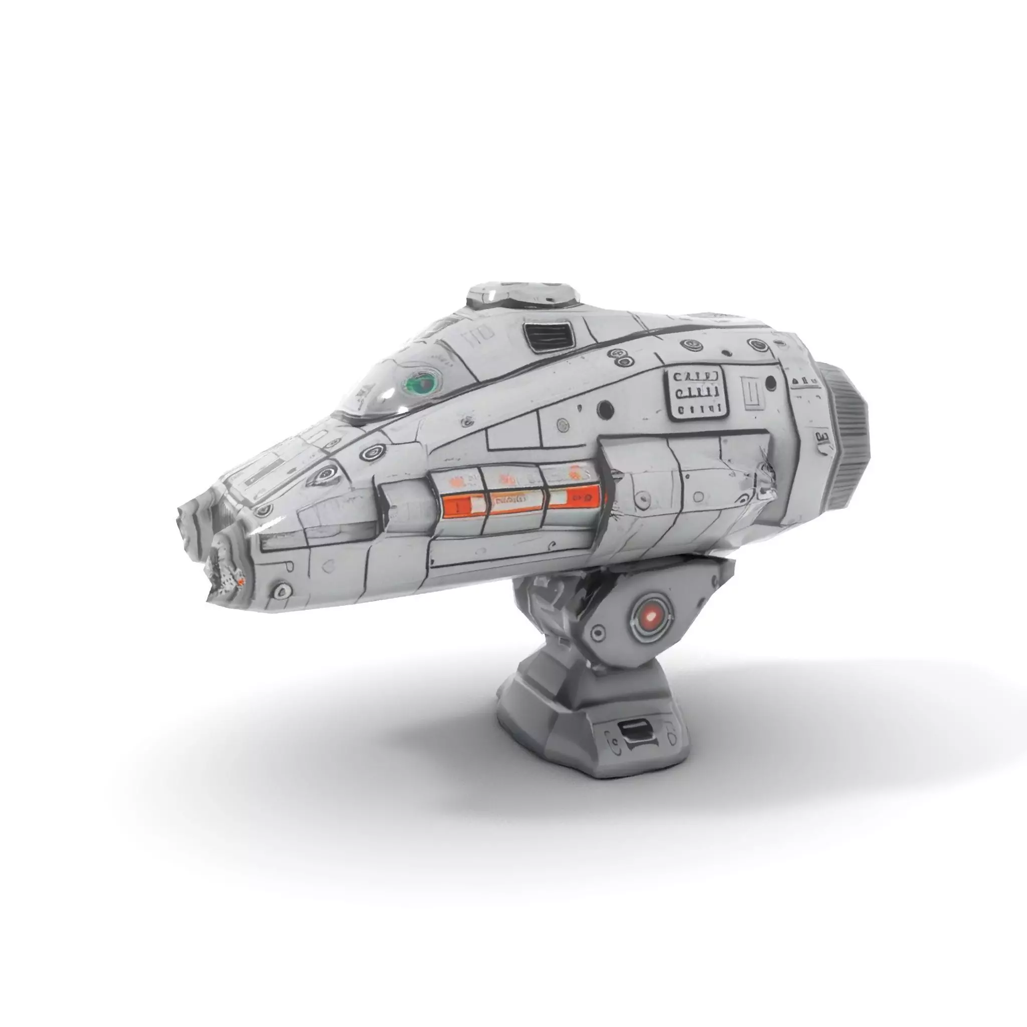 Sleek Metallic Blaster model pack Low-poly 3D model_17