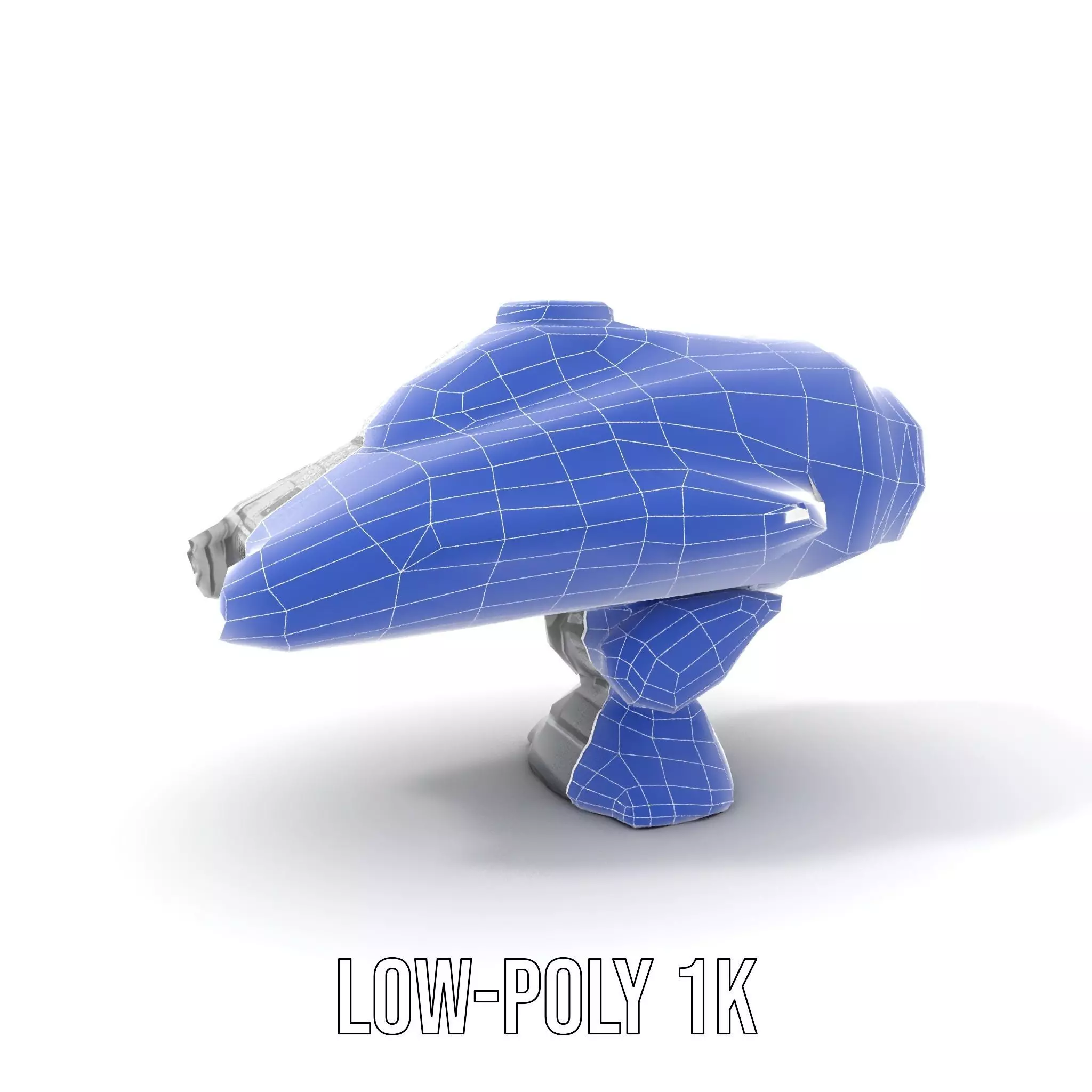 Sleek Metallic Blaster model pack Low-poly 3D model_13