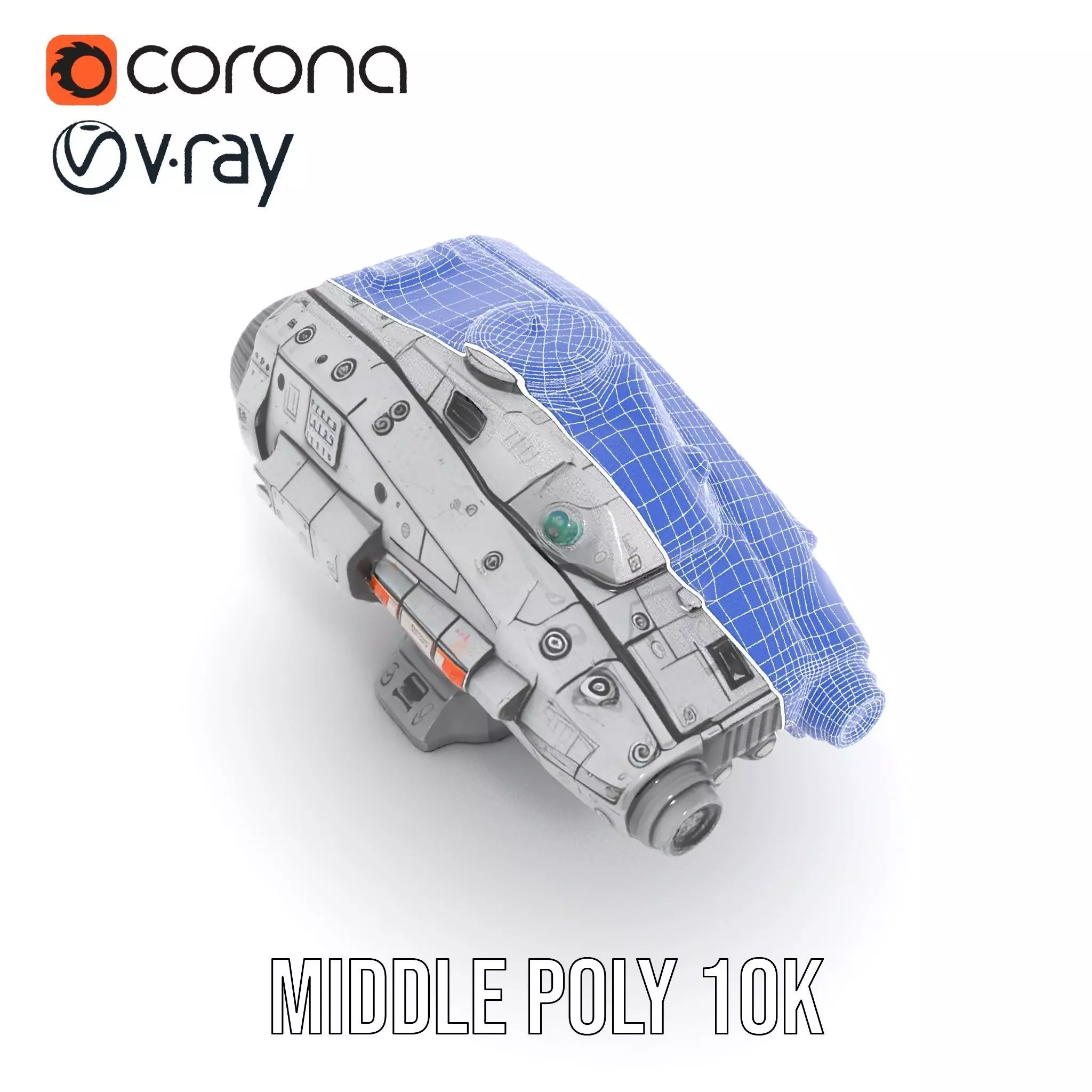 Sleek Metallic Blaster model pack Low-poly 3D model_25