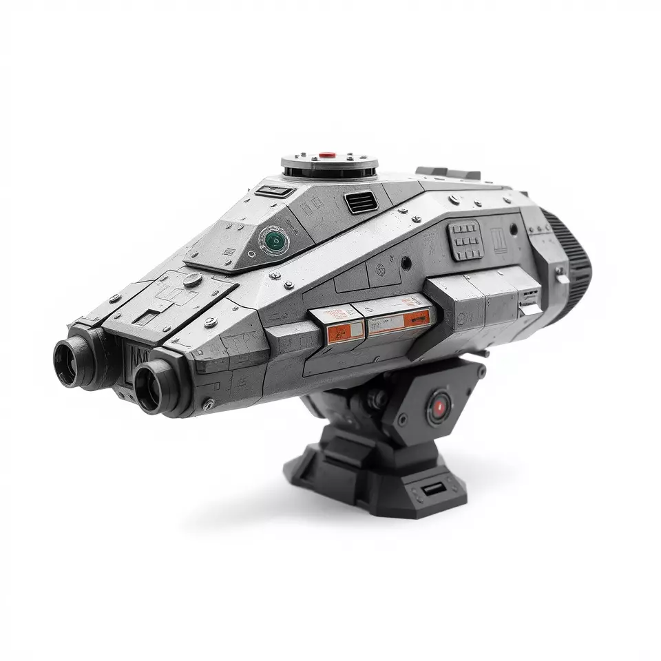 Sleek Metallic Blaster model pack Low-poly 3D model_3