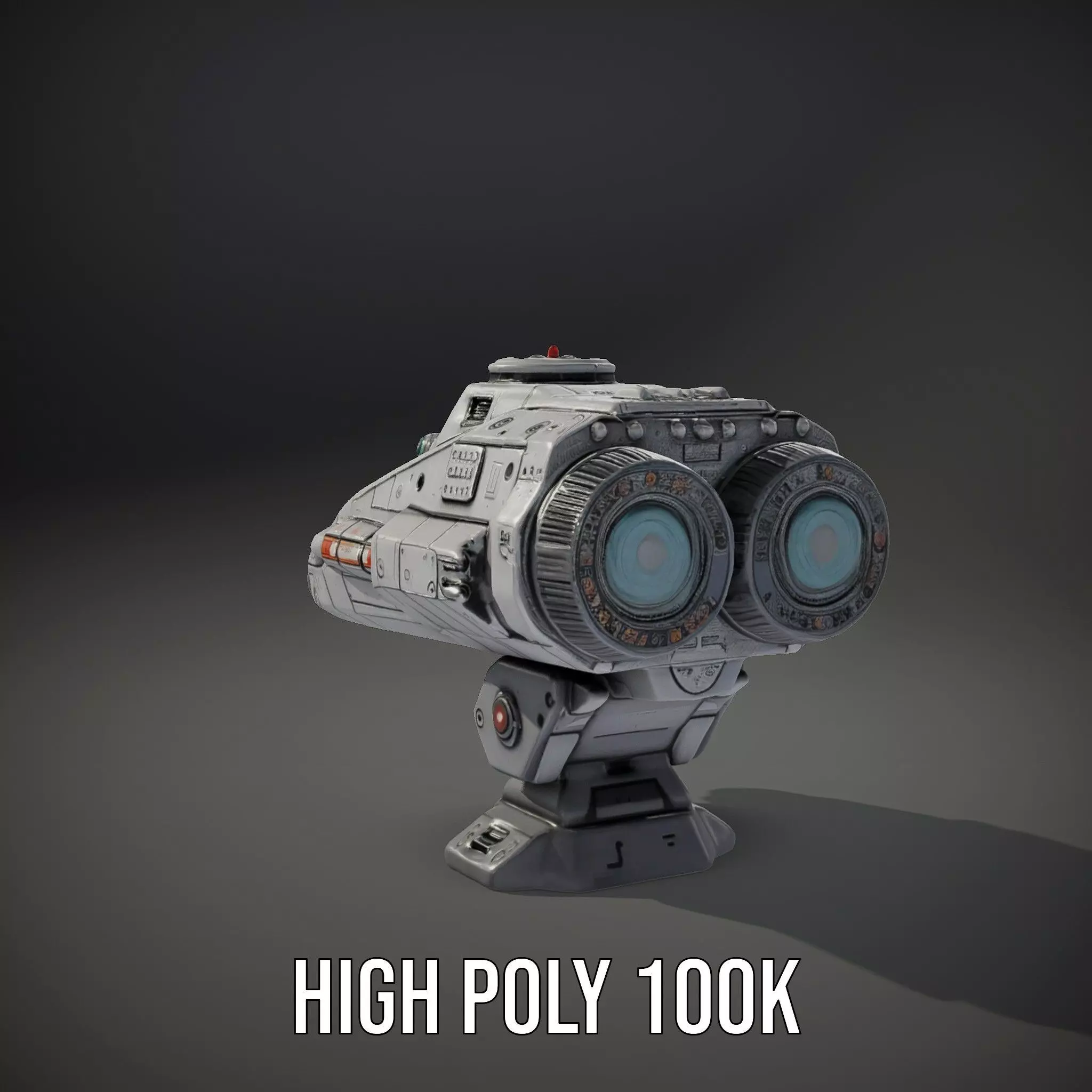 Sleek Metallic Blaster model pack Low-poly 3D model_11