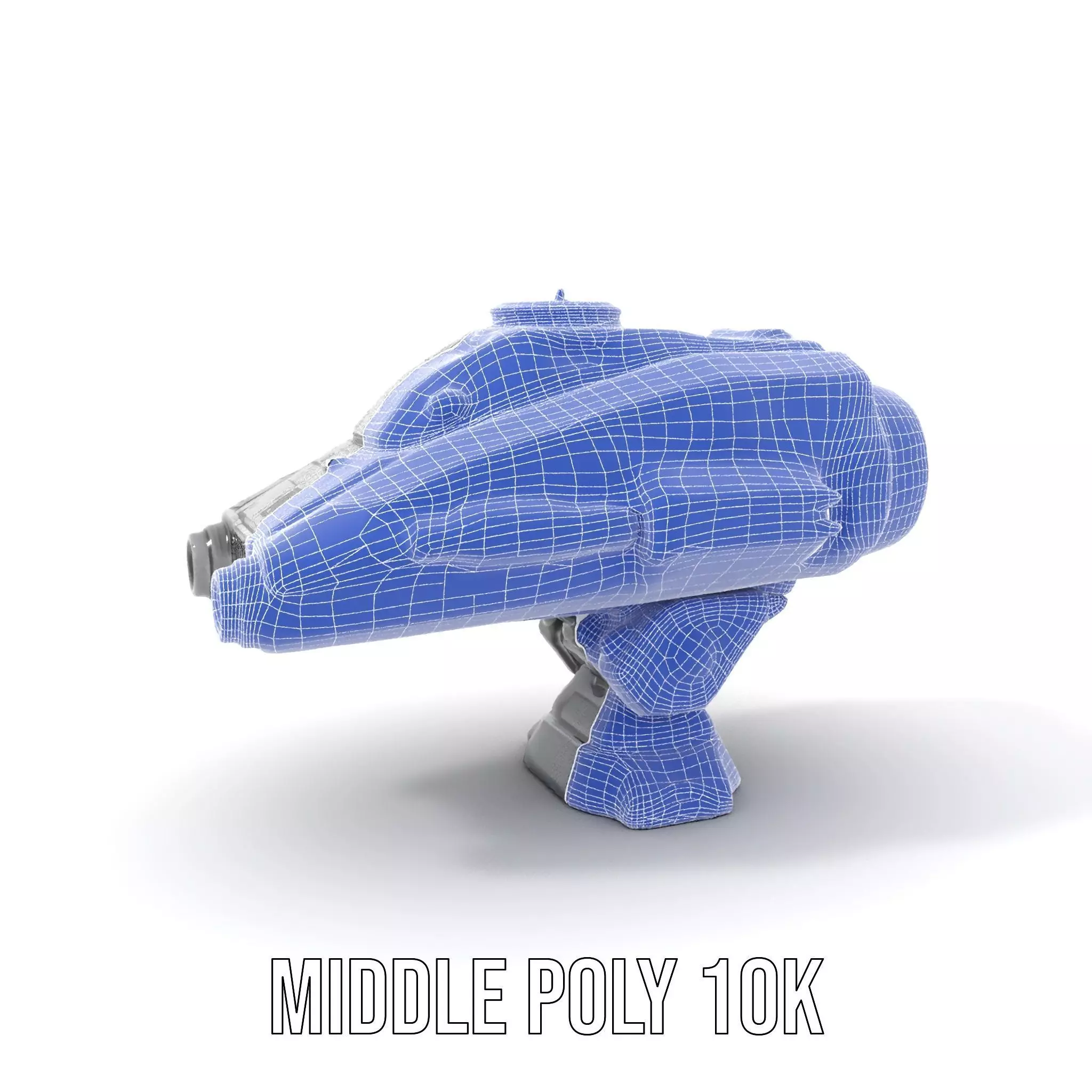 Sleek Metallic Blaster model pack Low-poly 3D model_28