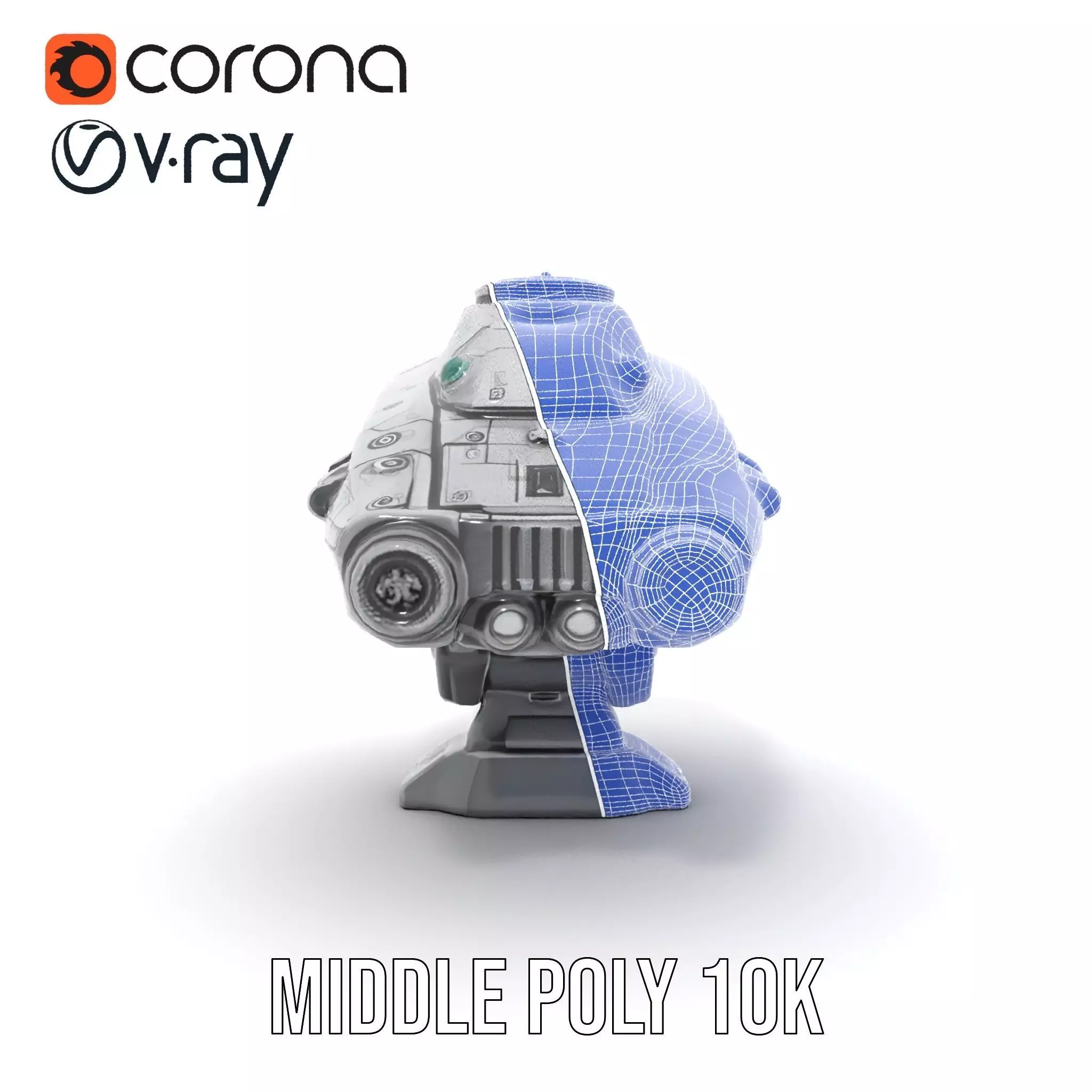 Sleek Metallic Blaster model pack Low-poly 3D model_30