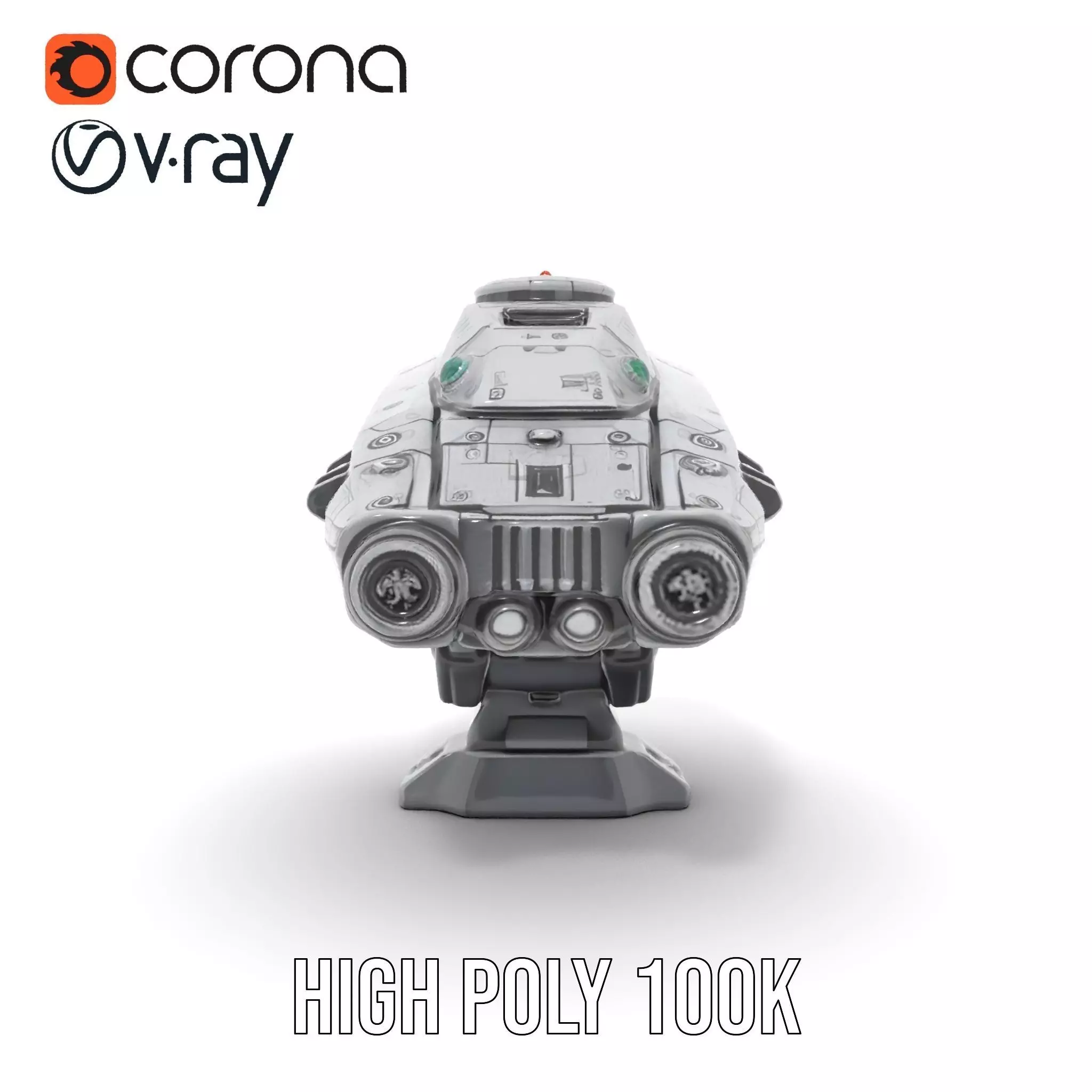 Sleek Metallic Blaster model pack Low-poly 3D model_27