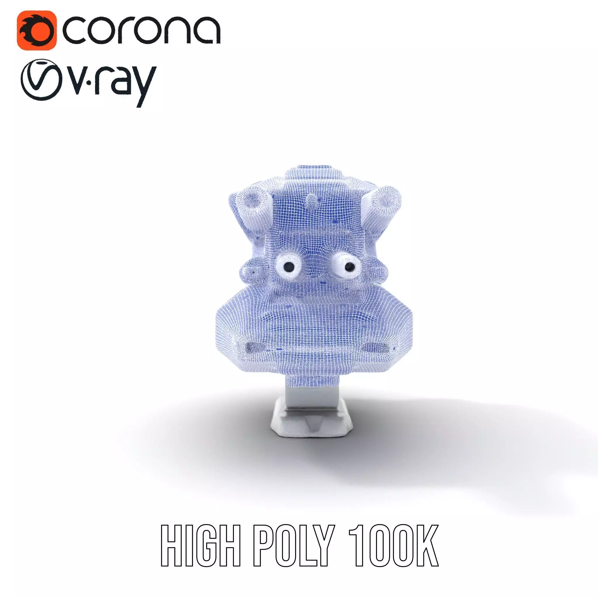 Futuristic White Blaster model pack Low-poly 3D model_35