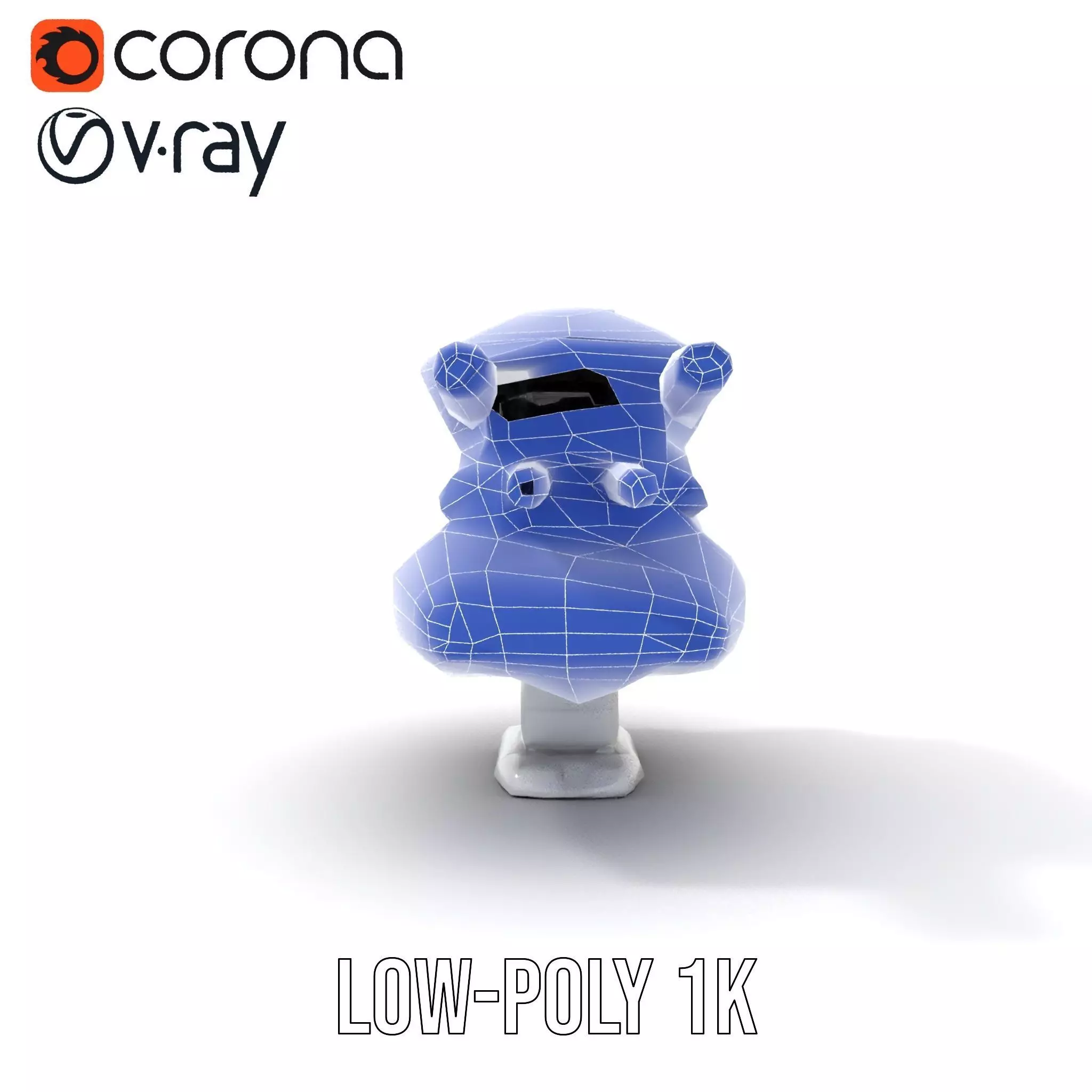 Futuristic White Blaster model pack Low-poly 3D model_32