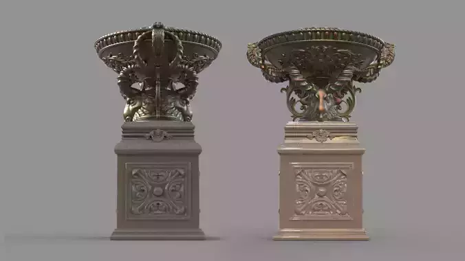 Classic vase for facade decoration Flowerpot