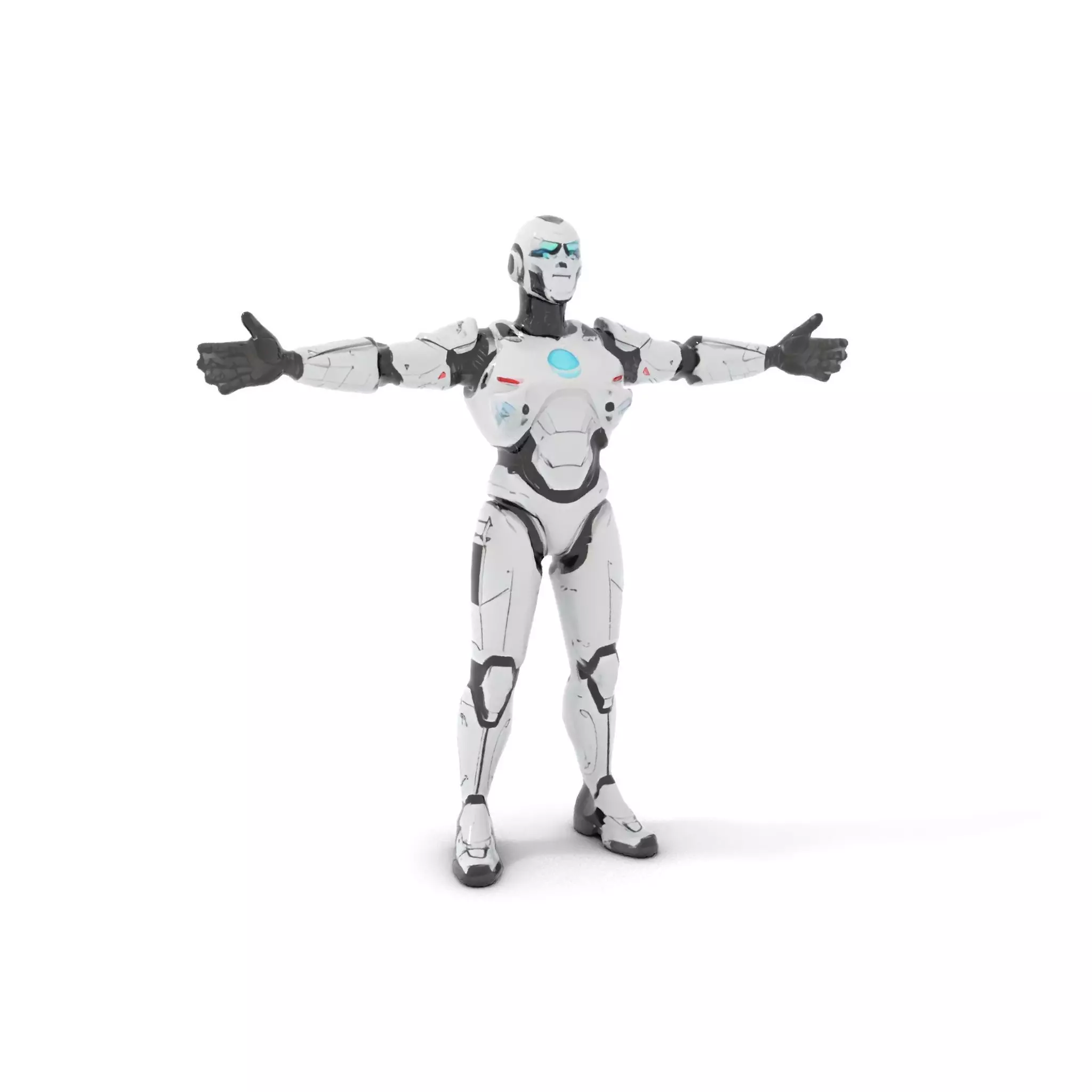 Futuristic Humanoid Robot model pack Low-poly 3D model_7
