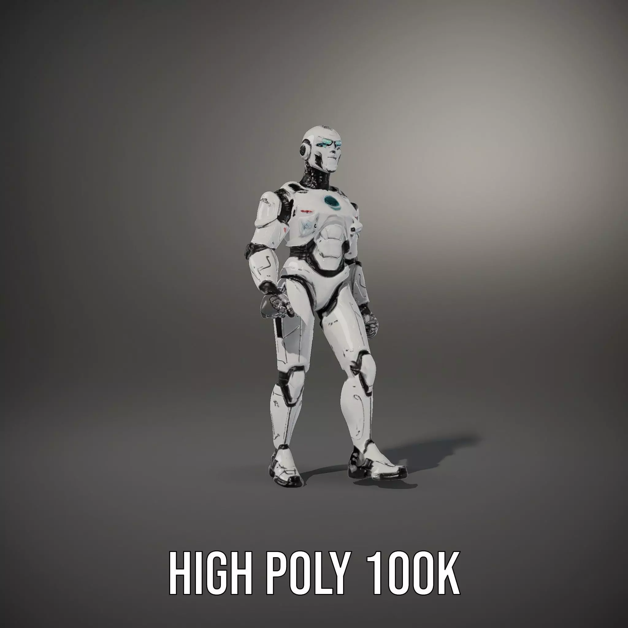 Futuristic Humanoid Robot model pack Low-poly 3D model_29