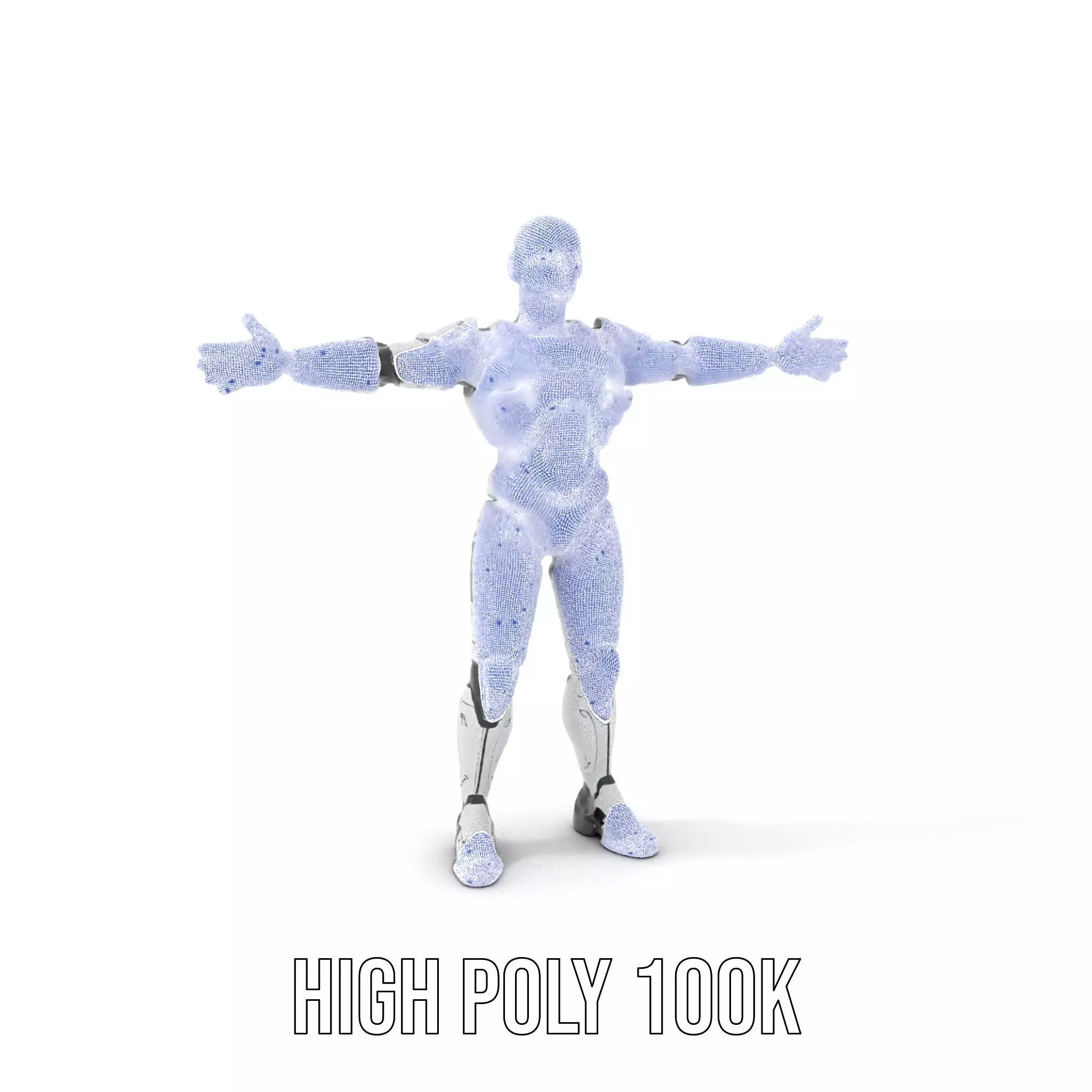 Futuristic Humanoid Robot model pack Low-poly 3D model_5