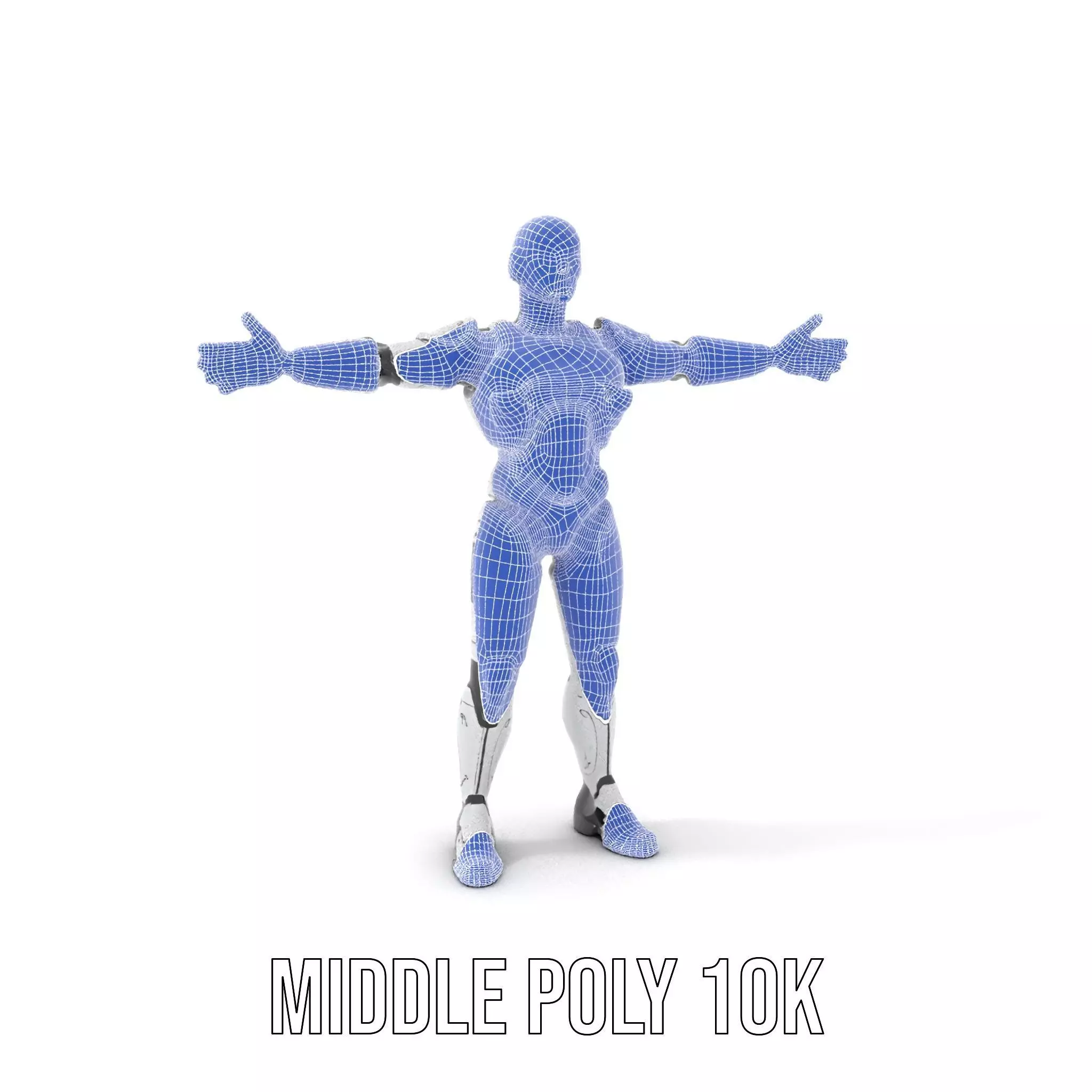 Futuristic Humanoid Robot model pack Low-poly 3D model_13