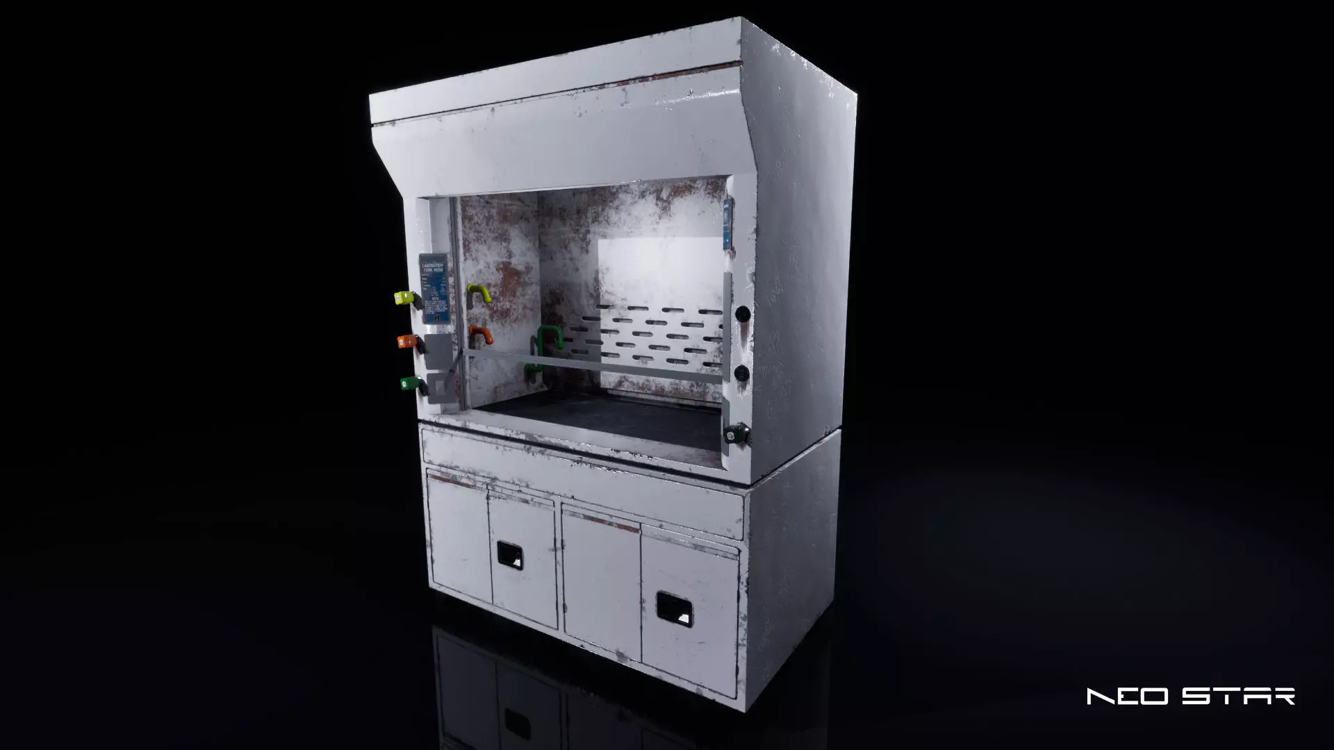 Low Poly Lab Equipment Props Low-poly 3D model_3