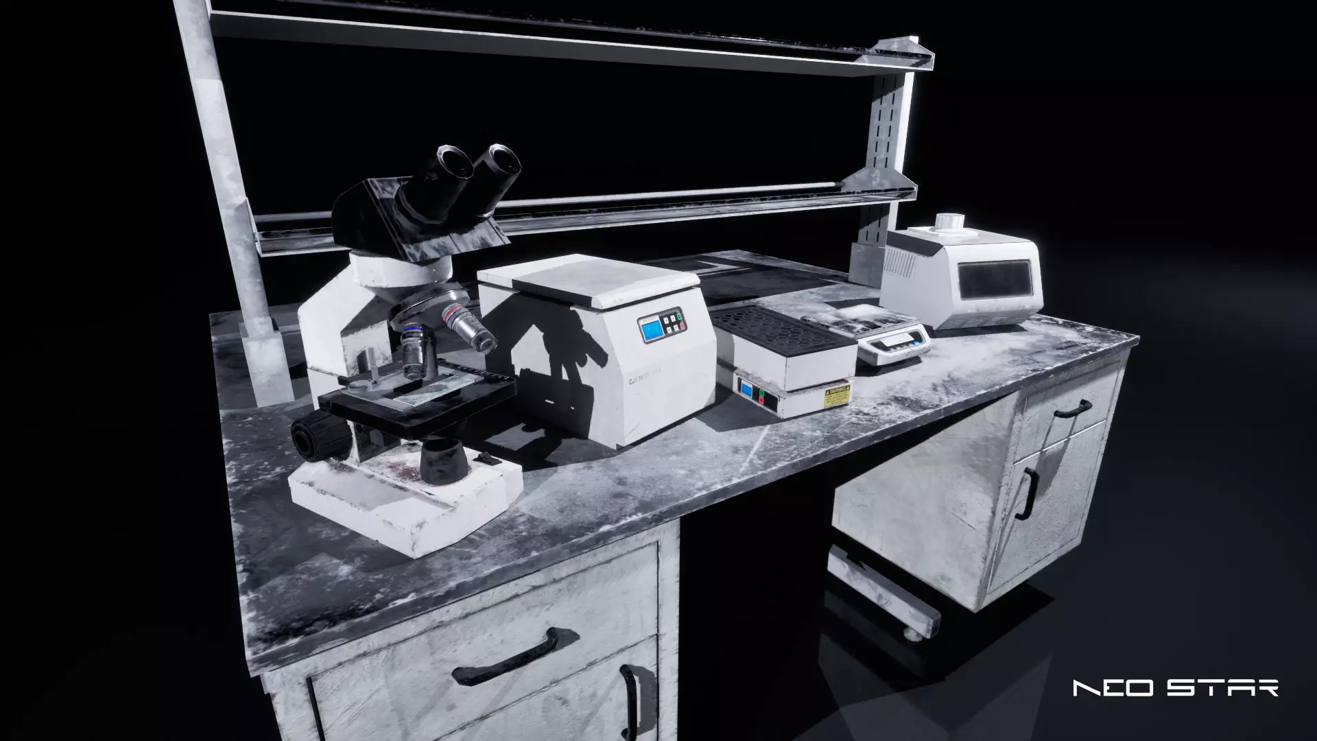 Low Poly Lab Equipment Props Low-poly 3D model_1