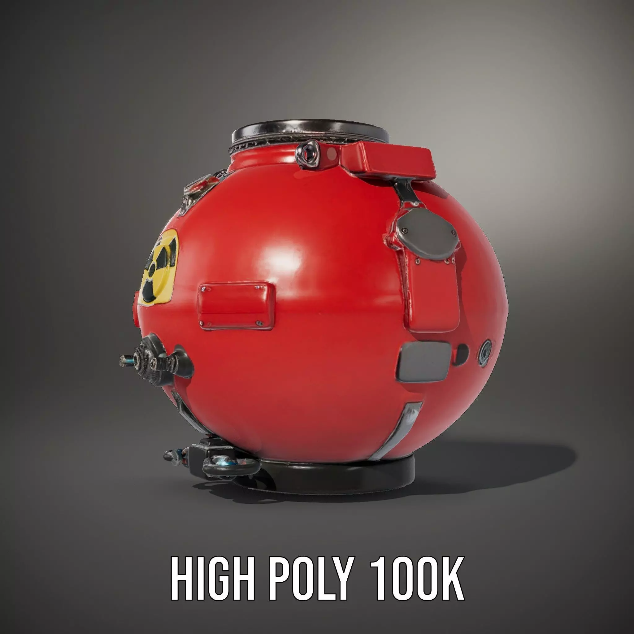 Red Reactor Capsule model pack Low-poly 3D model_29