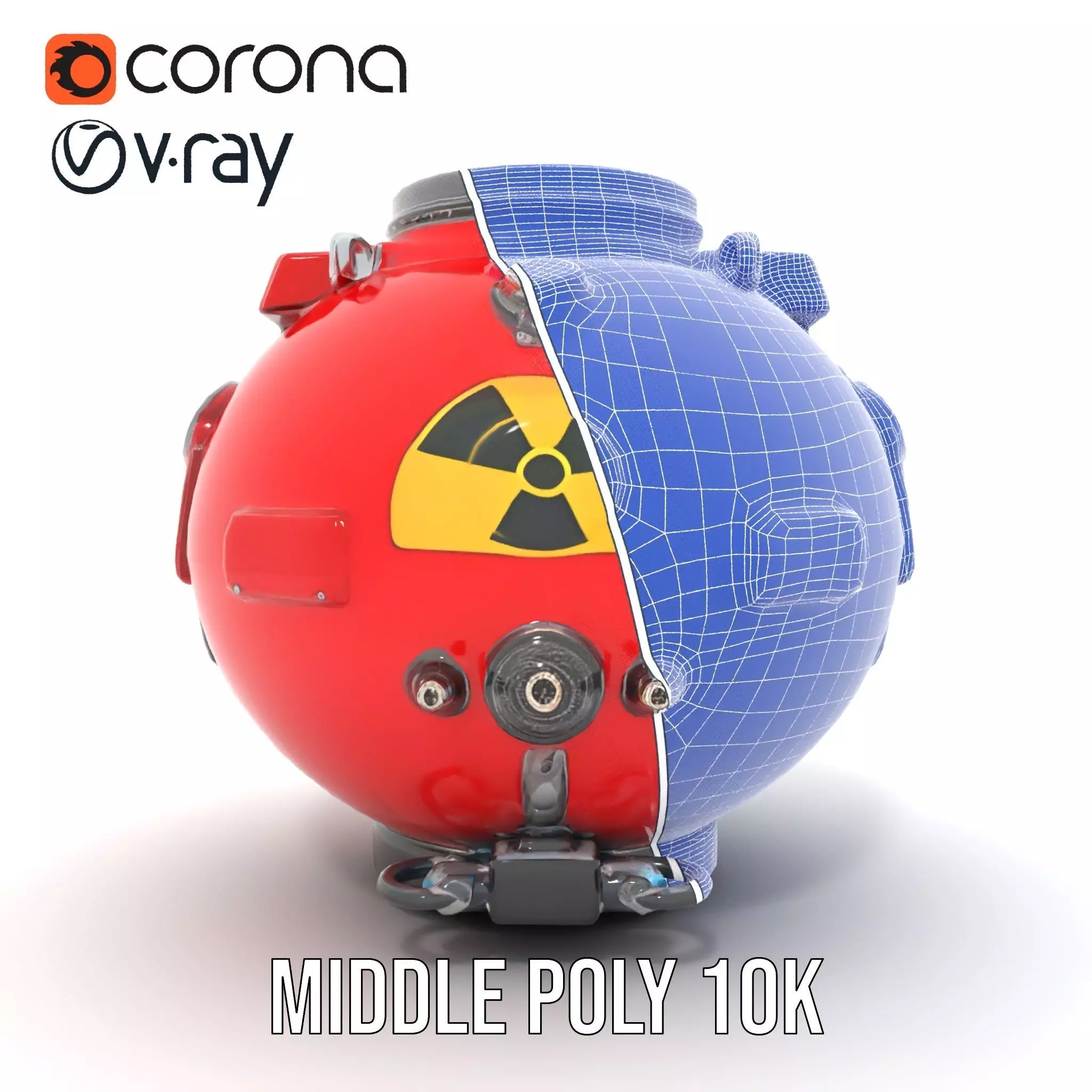 Red Reactor Capsule model pack Low-poly 3D model_24