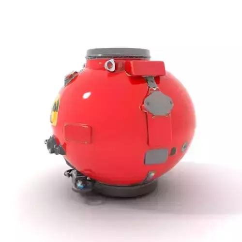 Red Reactor Capsule model pack Low-poly 3D model