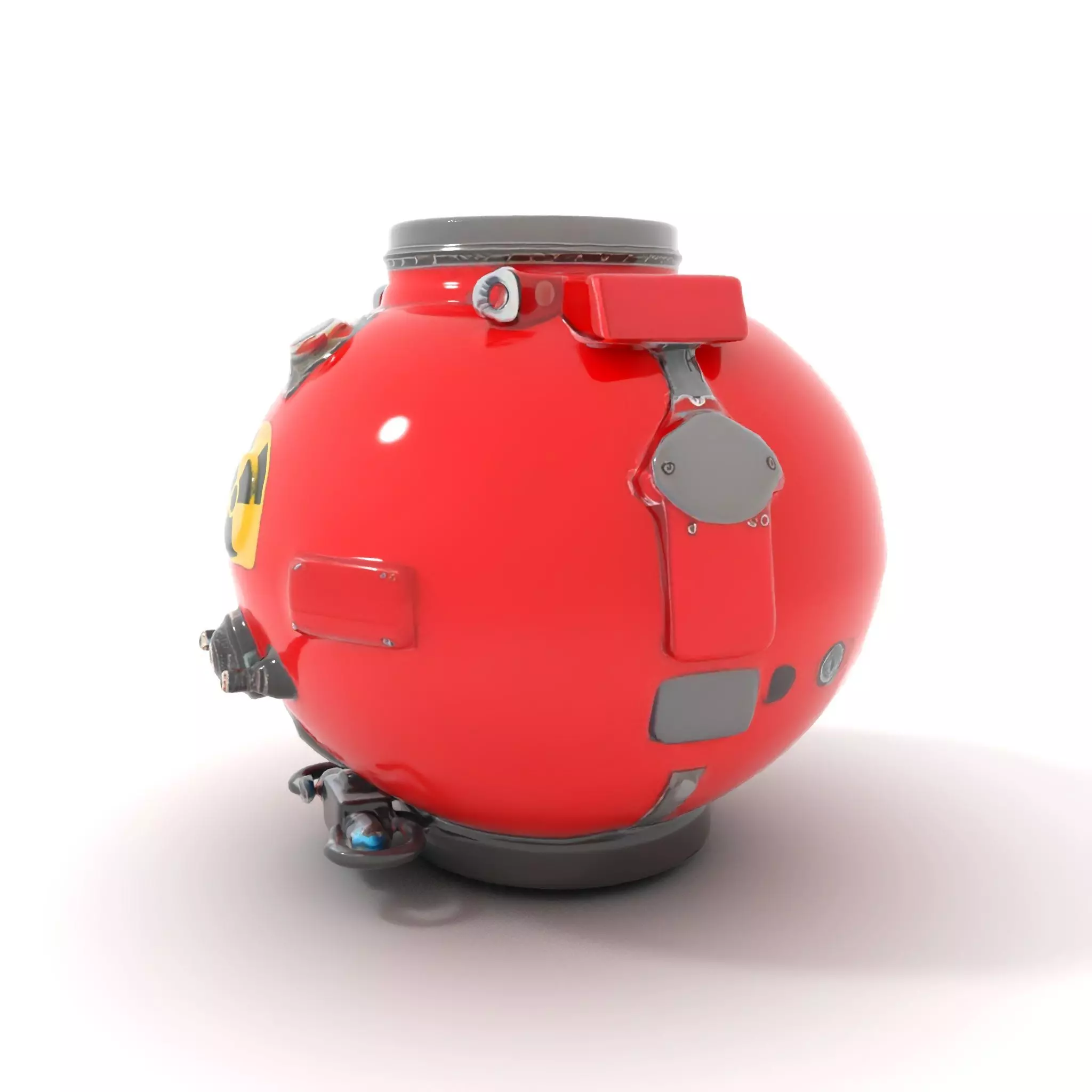 Red Reactor Capsule model pack Low-poly 3D model_7
