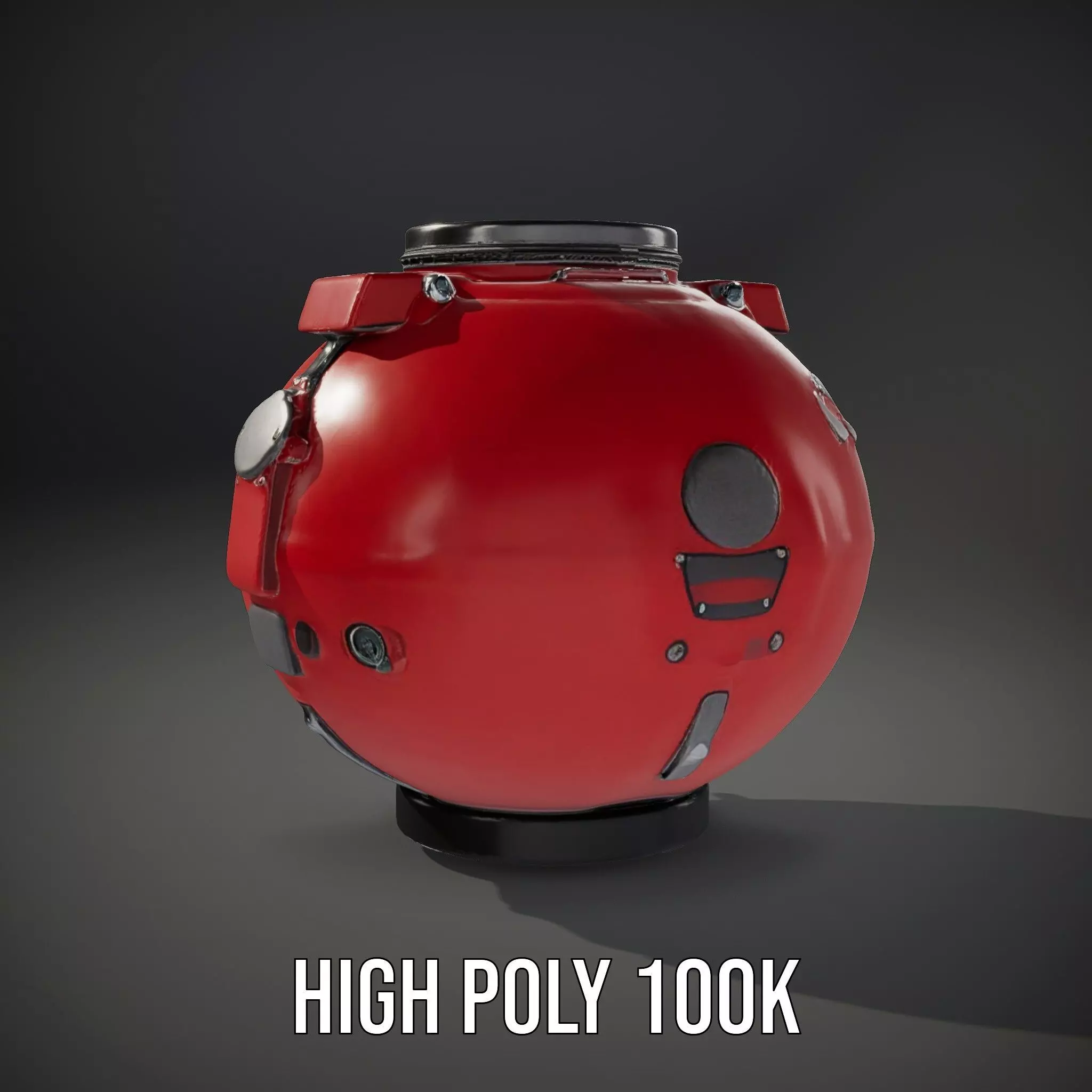 Red Reactor Capsule model pack Low-poly 3D model_33