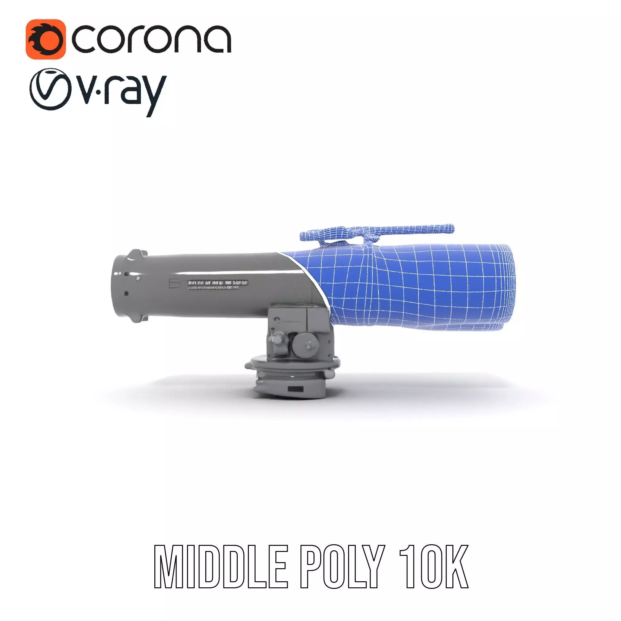 Futuristic Grey Blaster model pack Low-poly 3D model_30