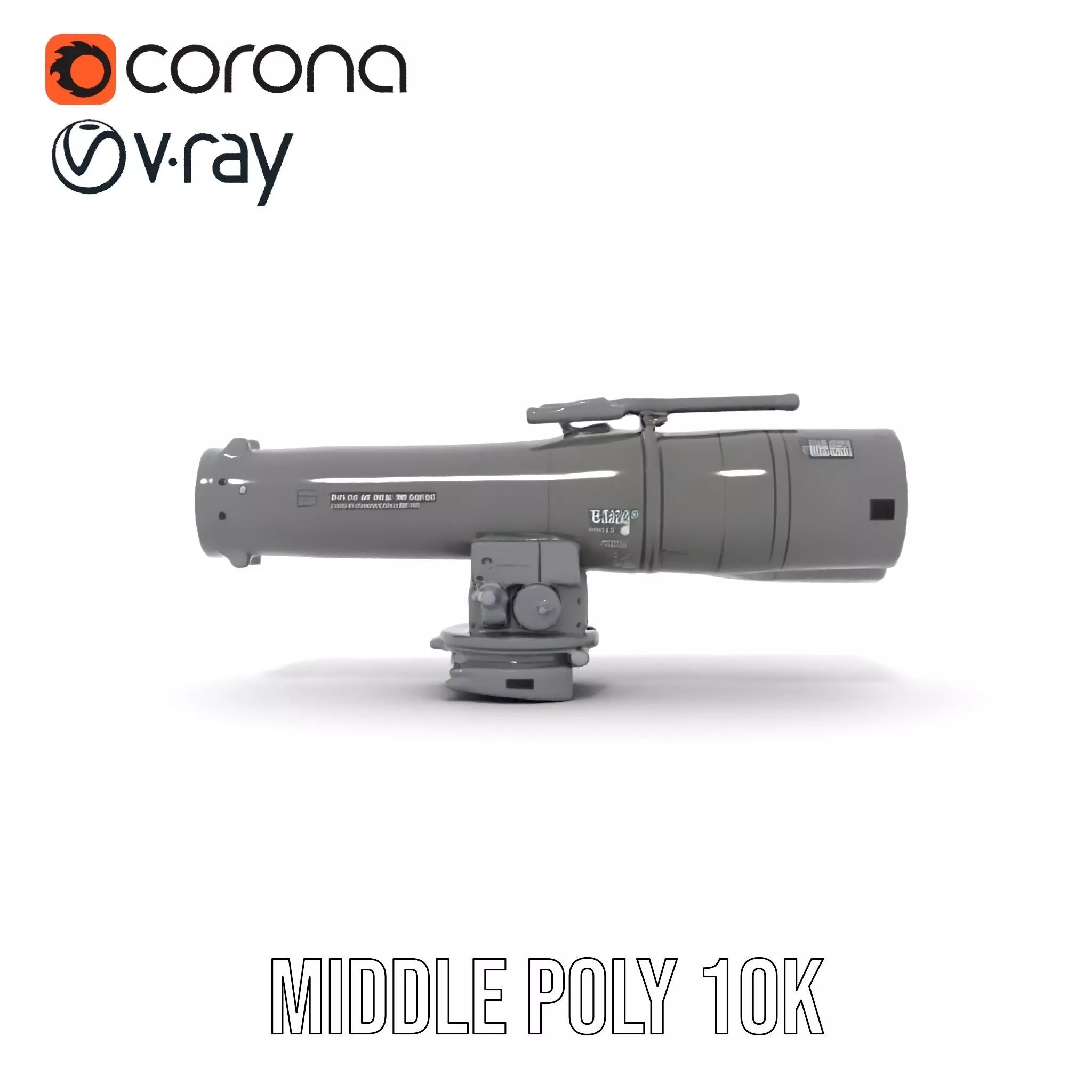 Futuristic Grey Blaster model pack Low-poly 3D model_21