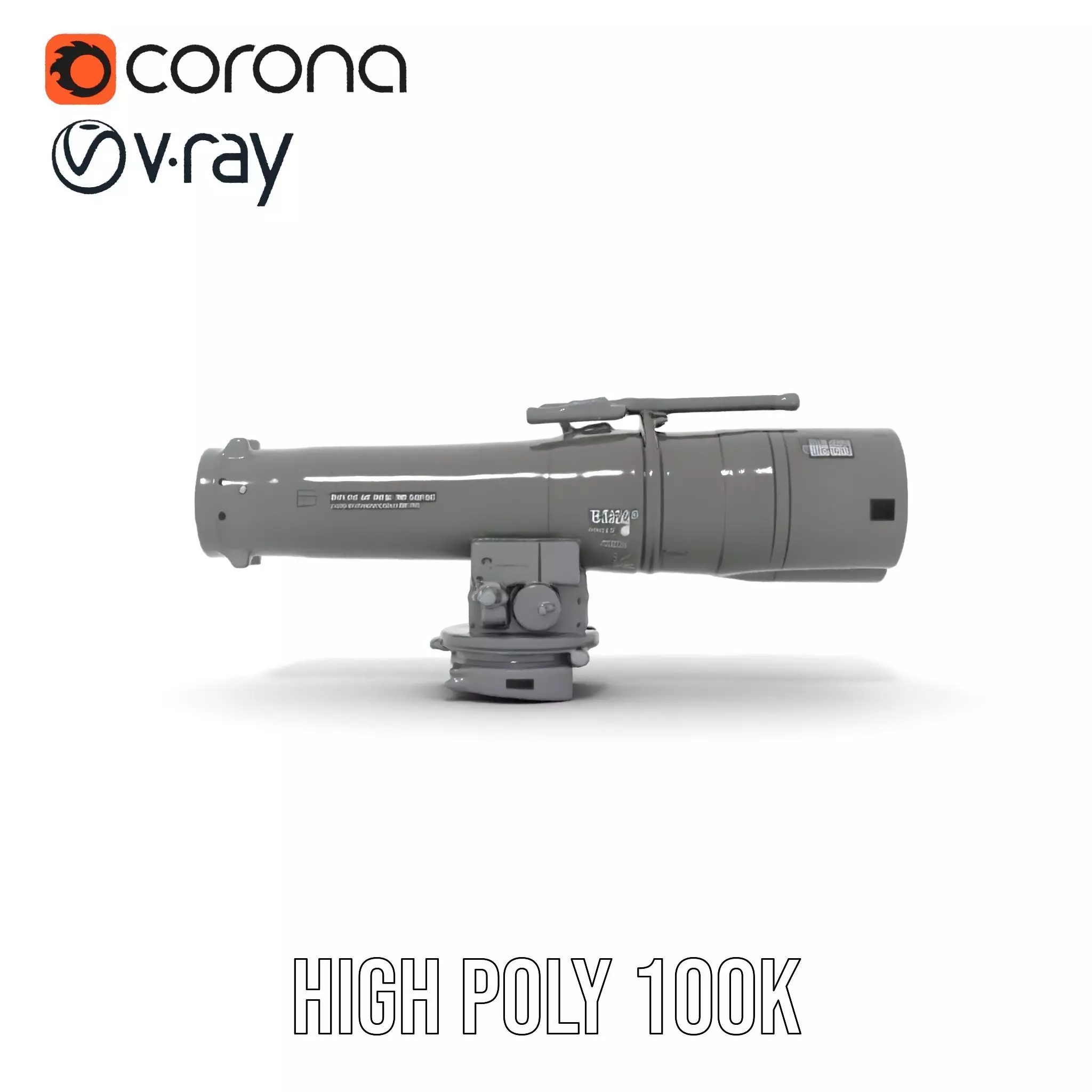 Futuristic Grey Blaster model pack Low-poly 3D model_23