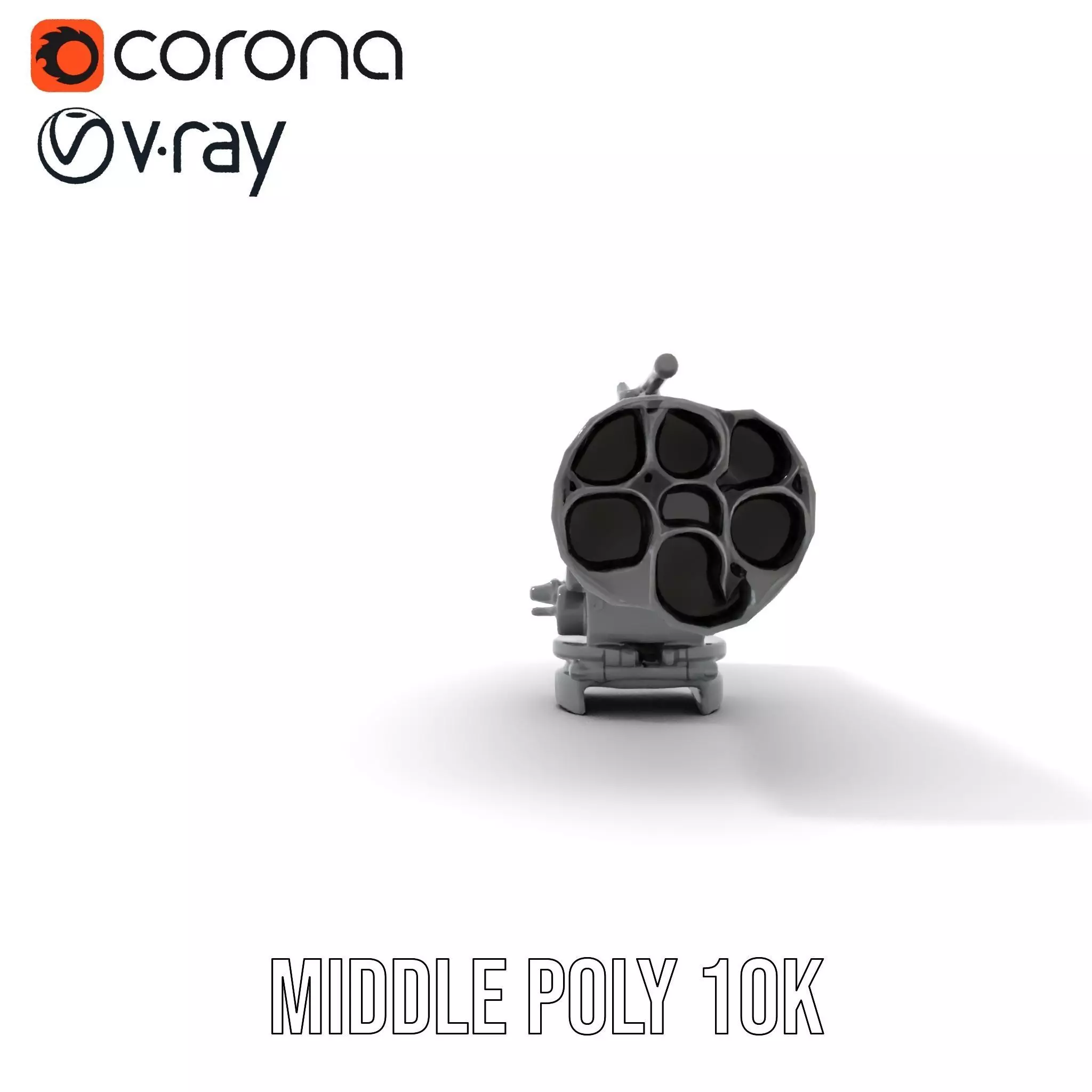 Futuristic Grey Blaster model pack Low-poly 3D model_14