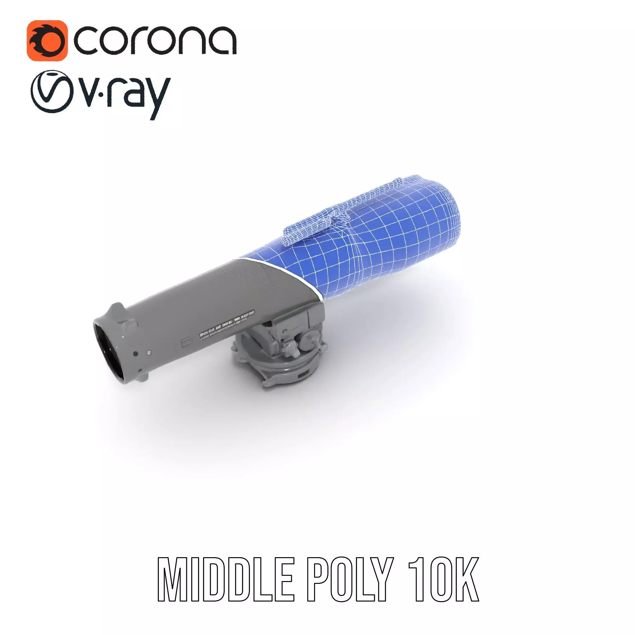 Futuristic Grey Blaster model pack Low-poly 3D model_16