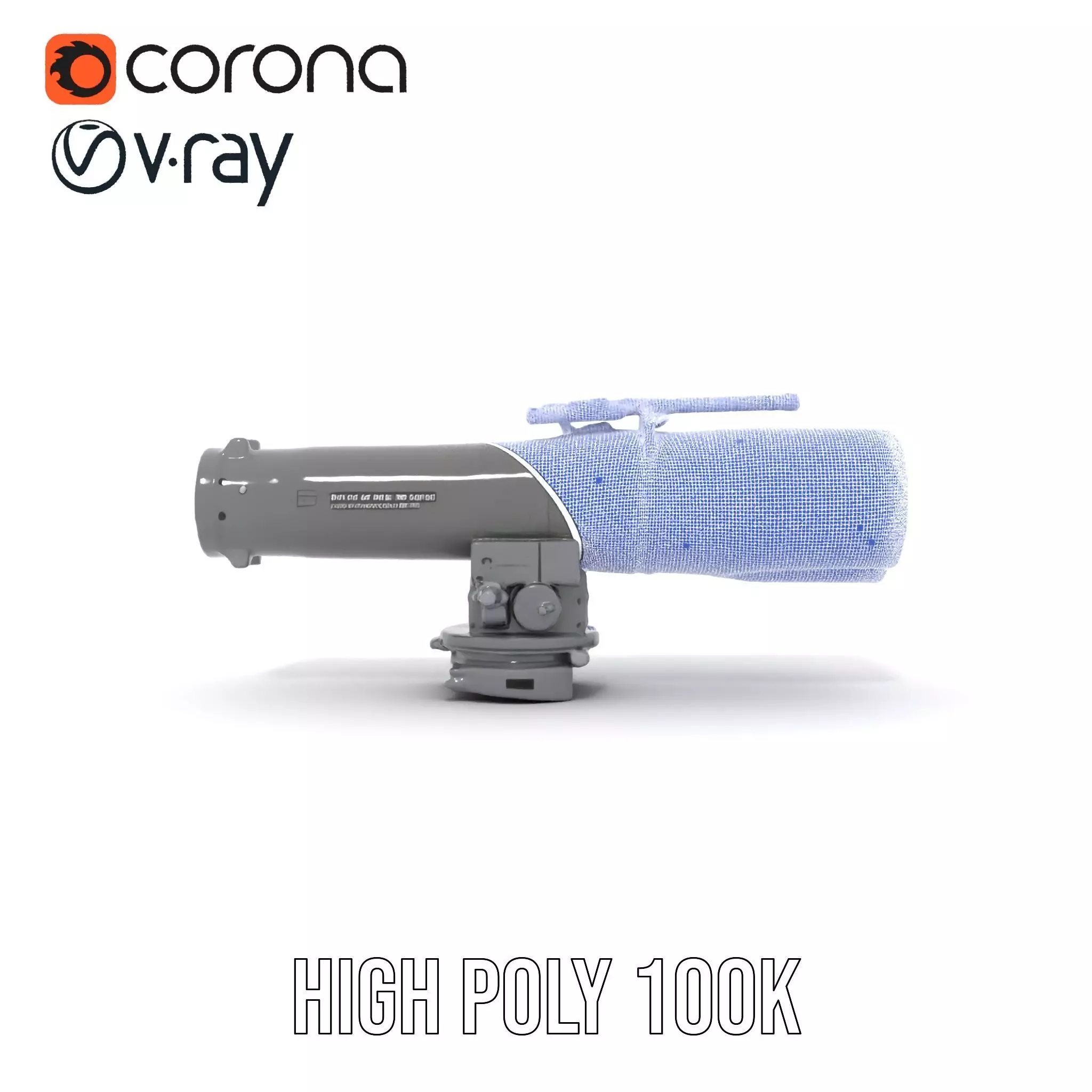 Futuristic Grey Blaster model pack Low-poly 3D model_33