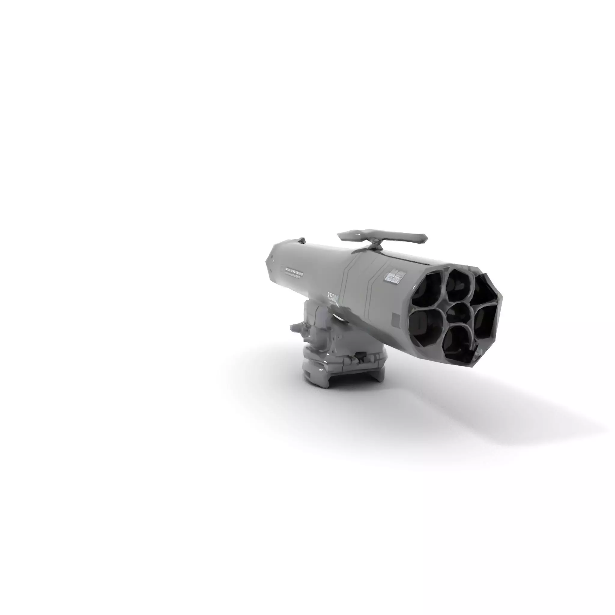 Futuristic Grey Blaster model pack Low-poly 3D model_8