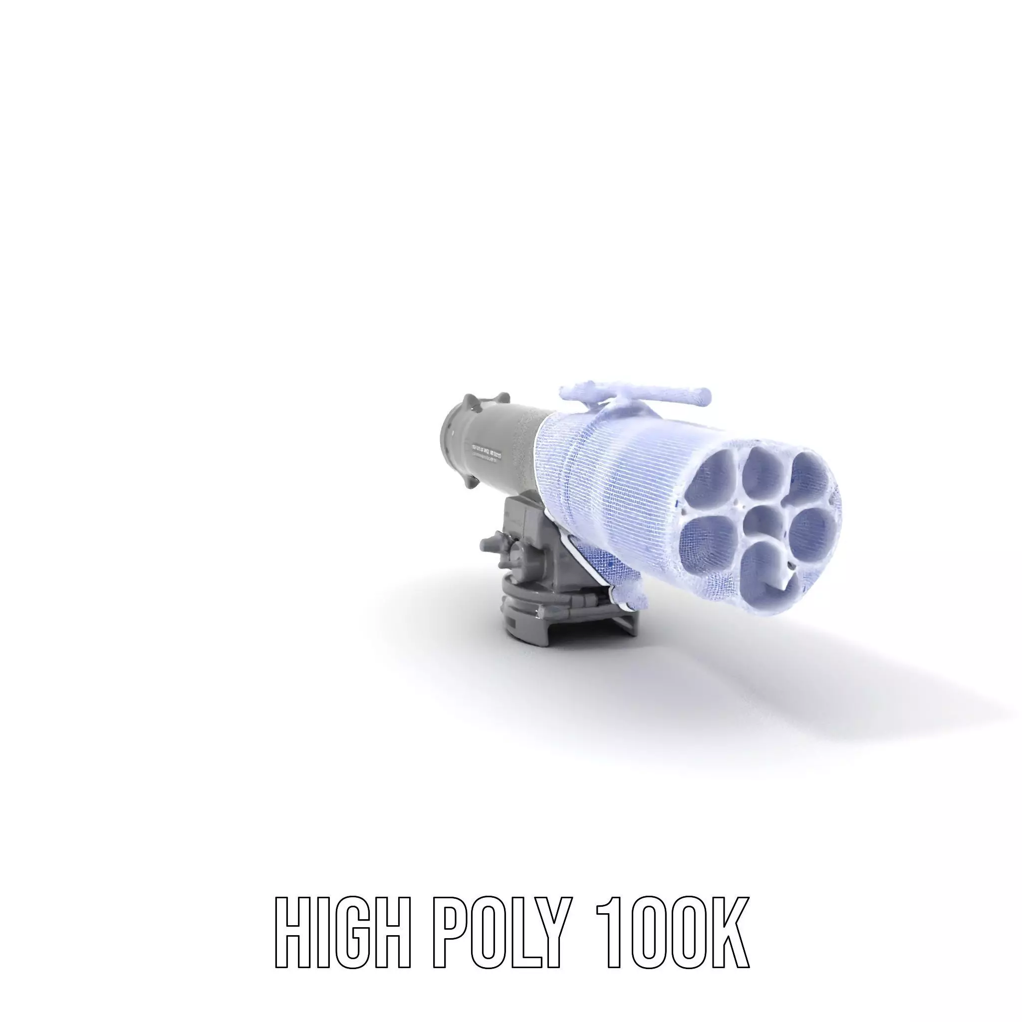 Futuristic Grey Blaster model pack Low-poly 3D model_5