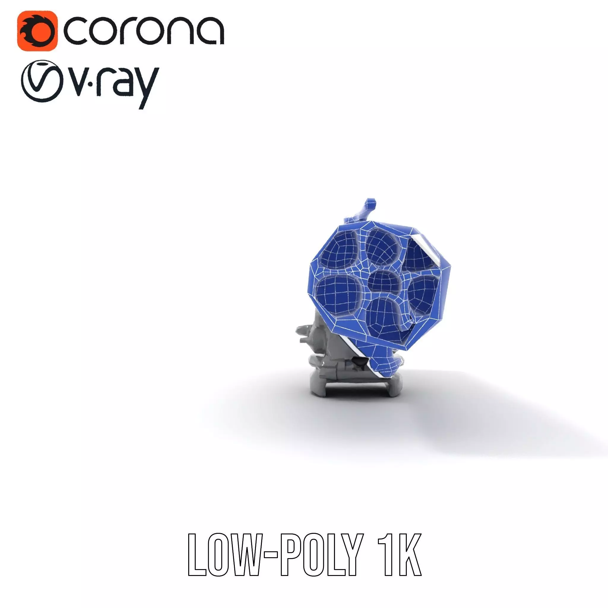 Futuristic Grey Blaster model pack Low-poly 3D model_25