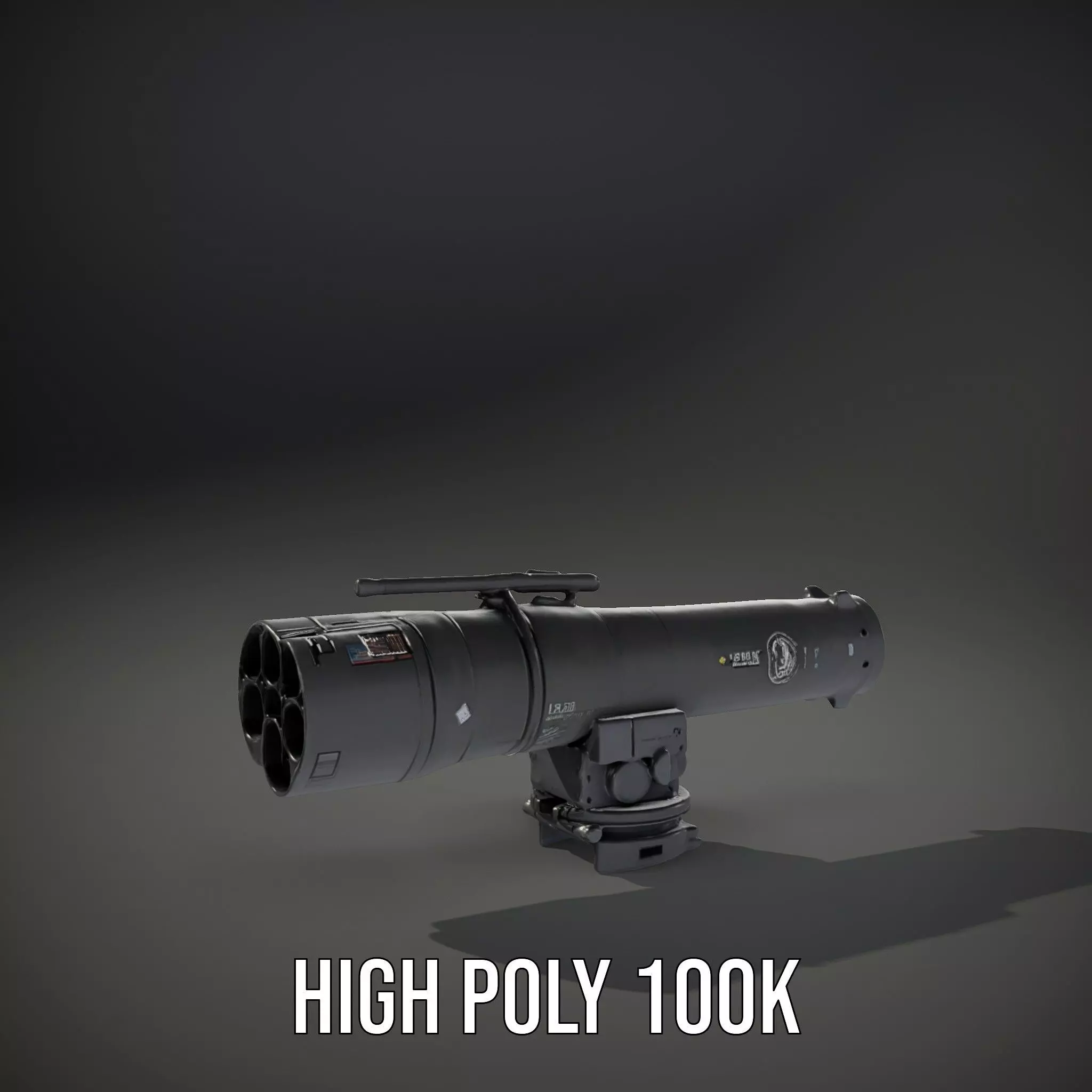 Futuristic Grey Blaster model pack Low-poly 3D model_11