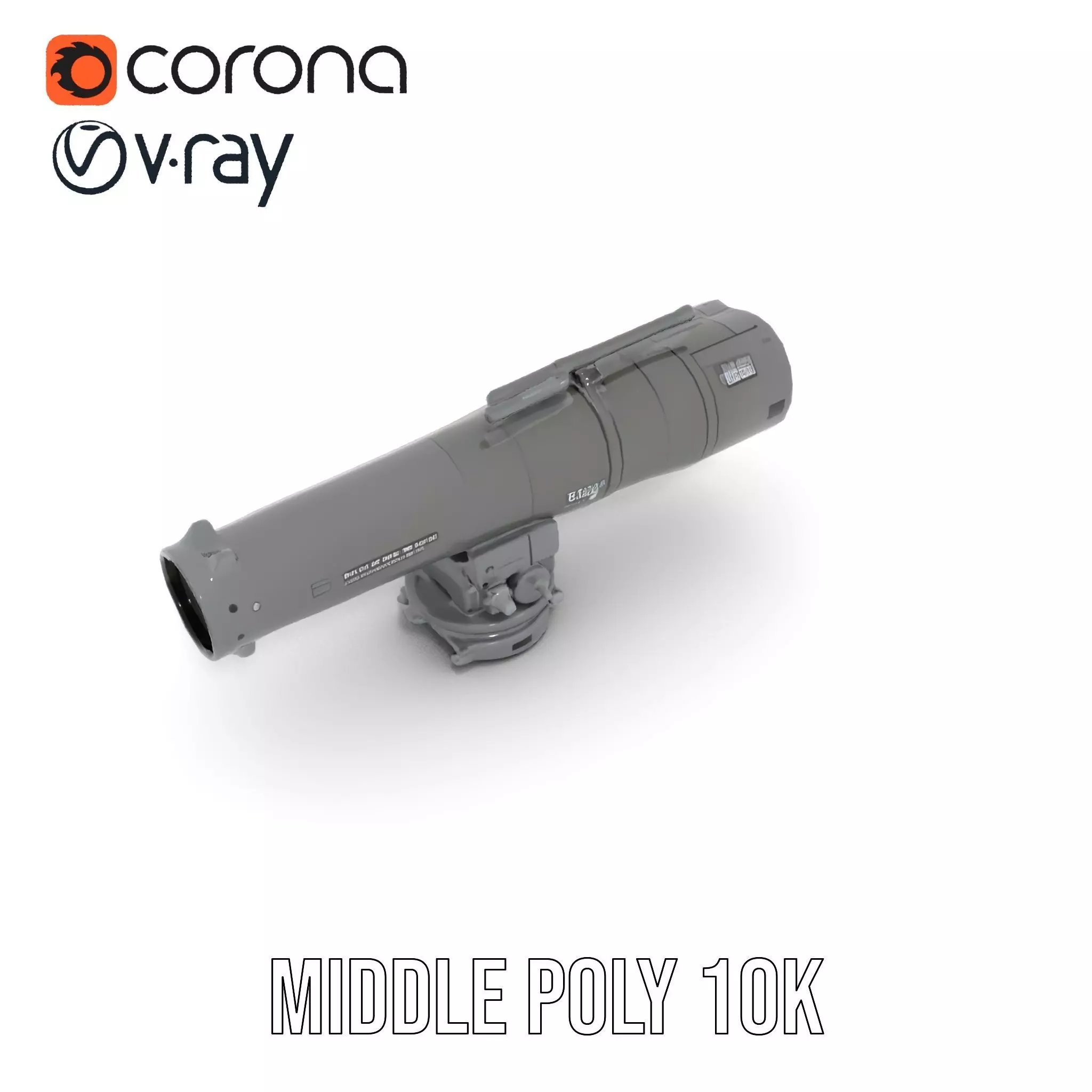 Futuristic Grey Blaster model pack Low-poly 3D model_12