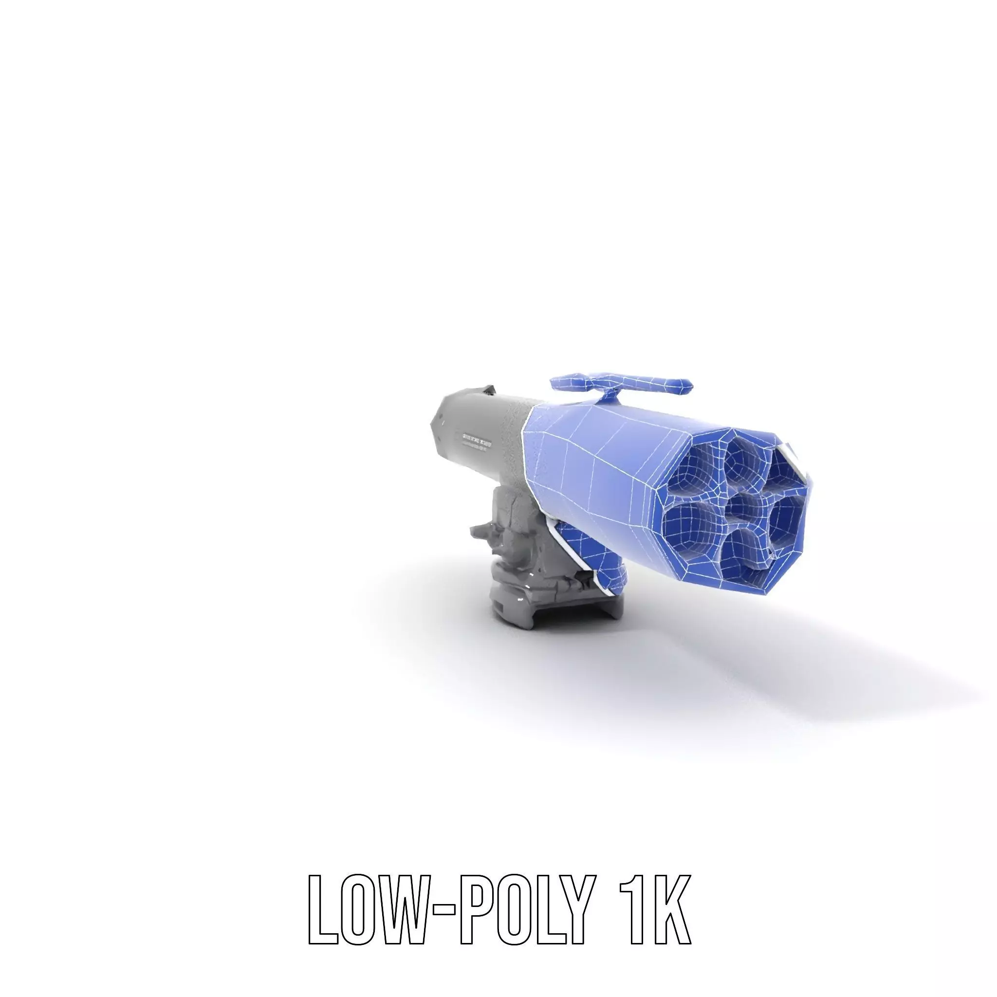 Futuristic Grey Blaster model pack Low-poly 3D model_22