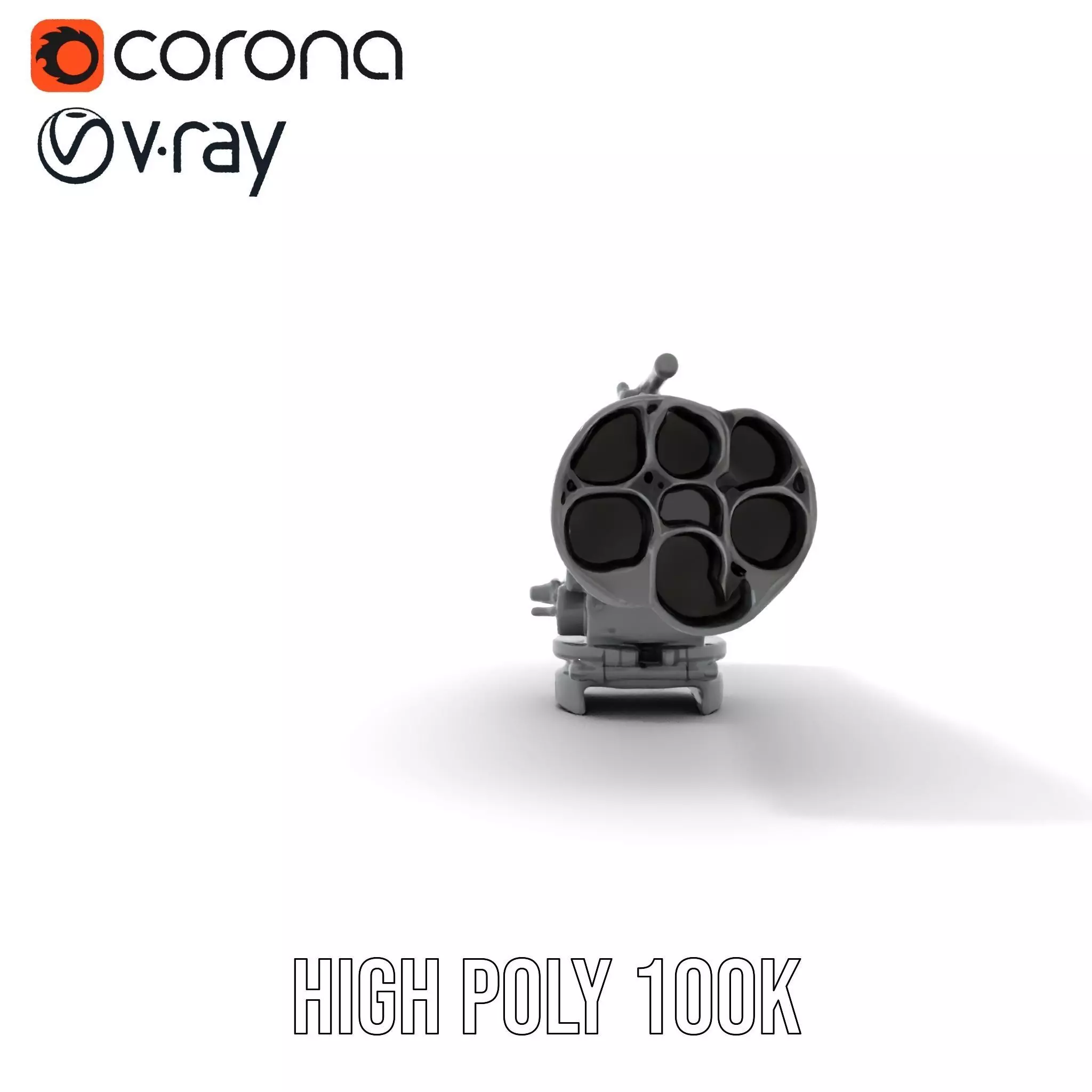 Futuristic Grey Blaster model pack Low-poly 3D model_32