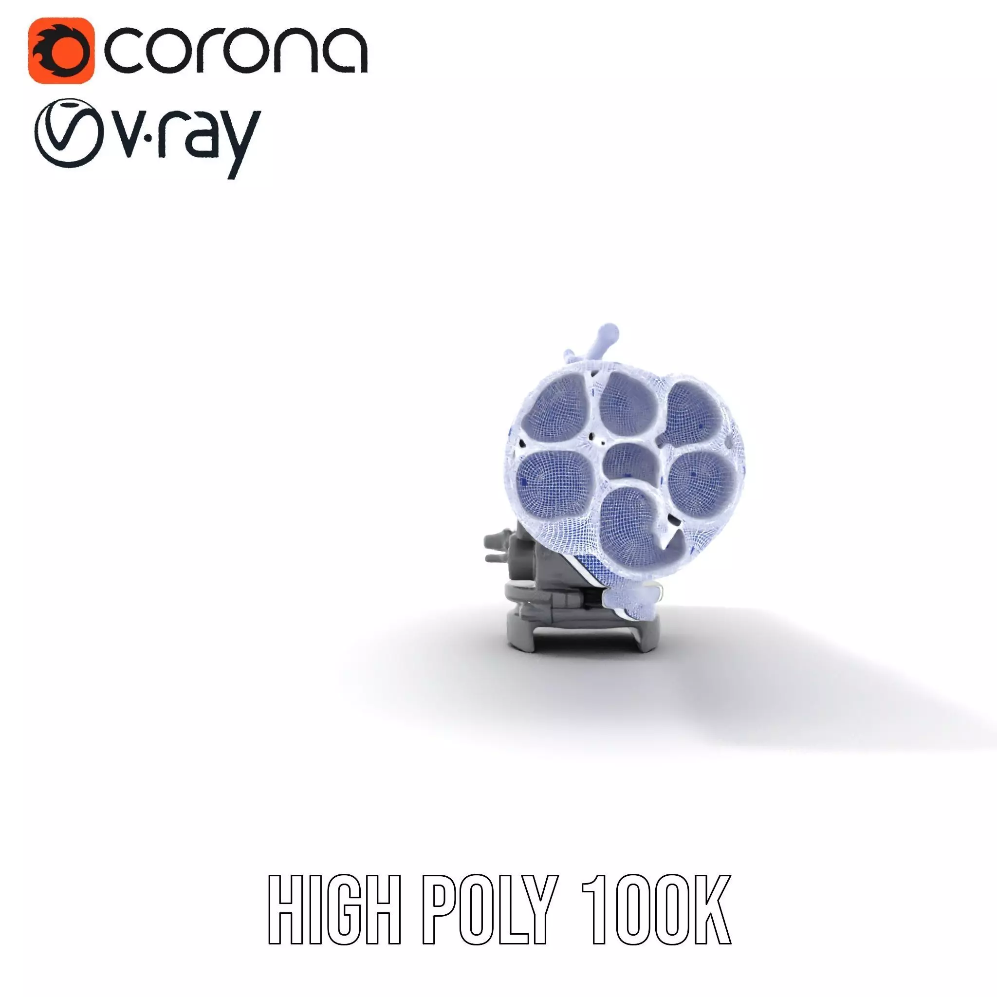 Futuristic Grey Blaster model pack Low-poly 3D model_35