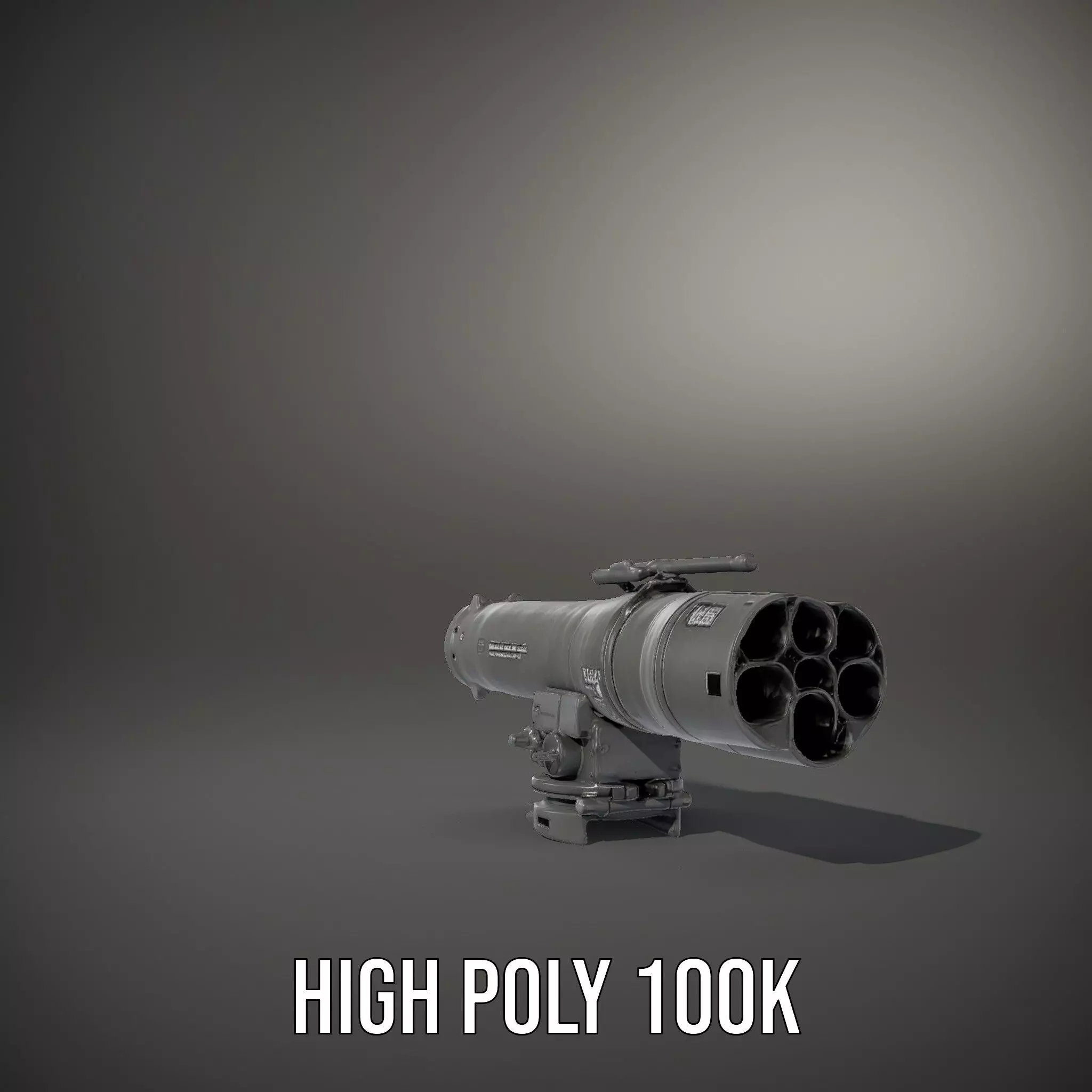 Futuristic Grey Blaster model pack Low-poly 3D model_9