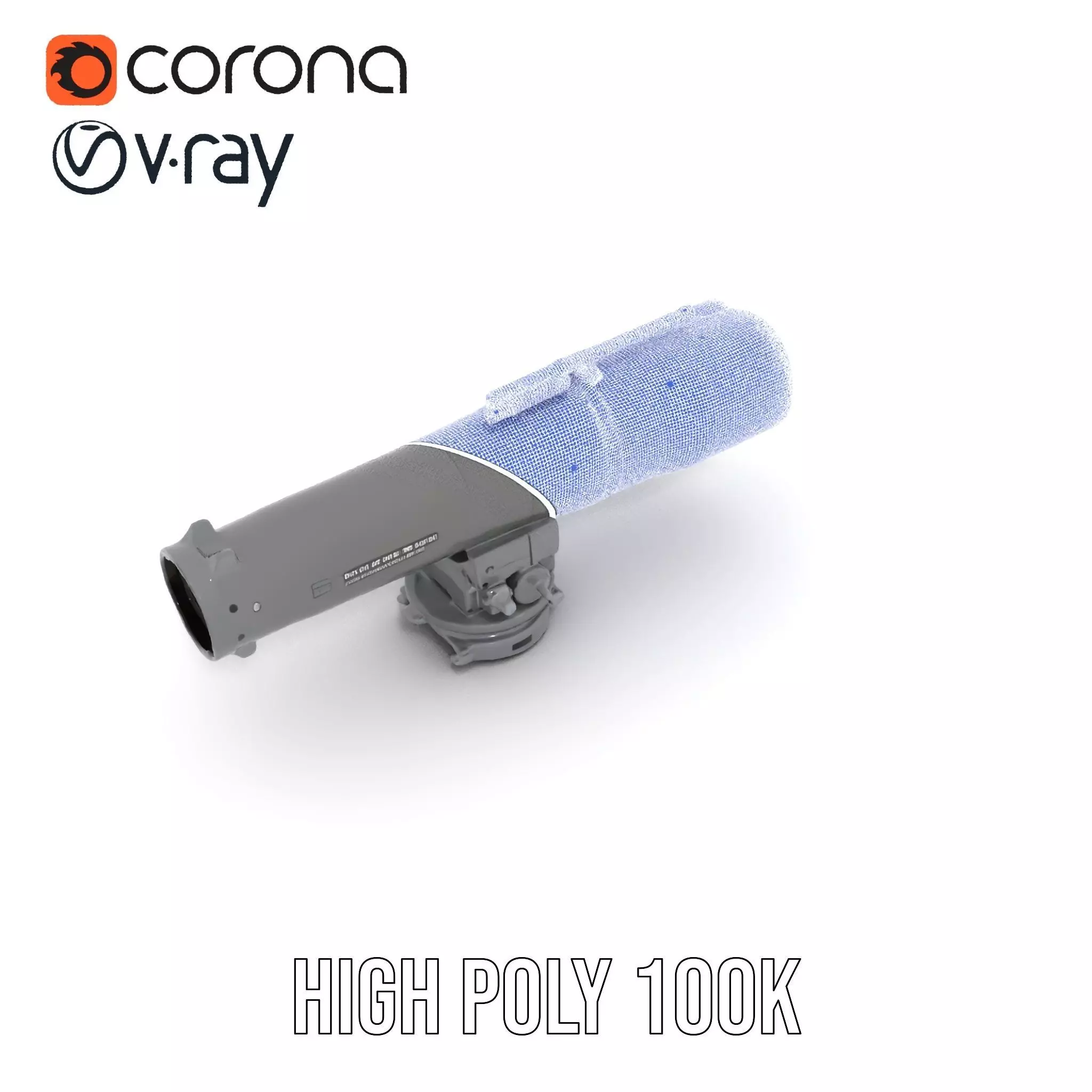 Futuristic Grey Blaster model pack Low-poly 3D model_34