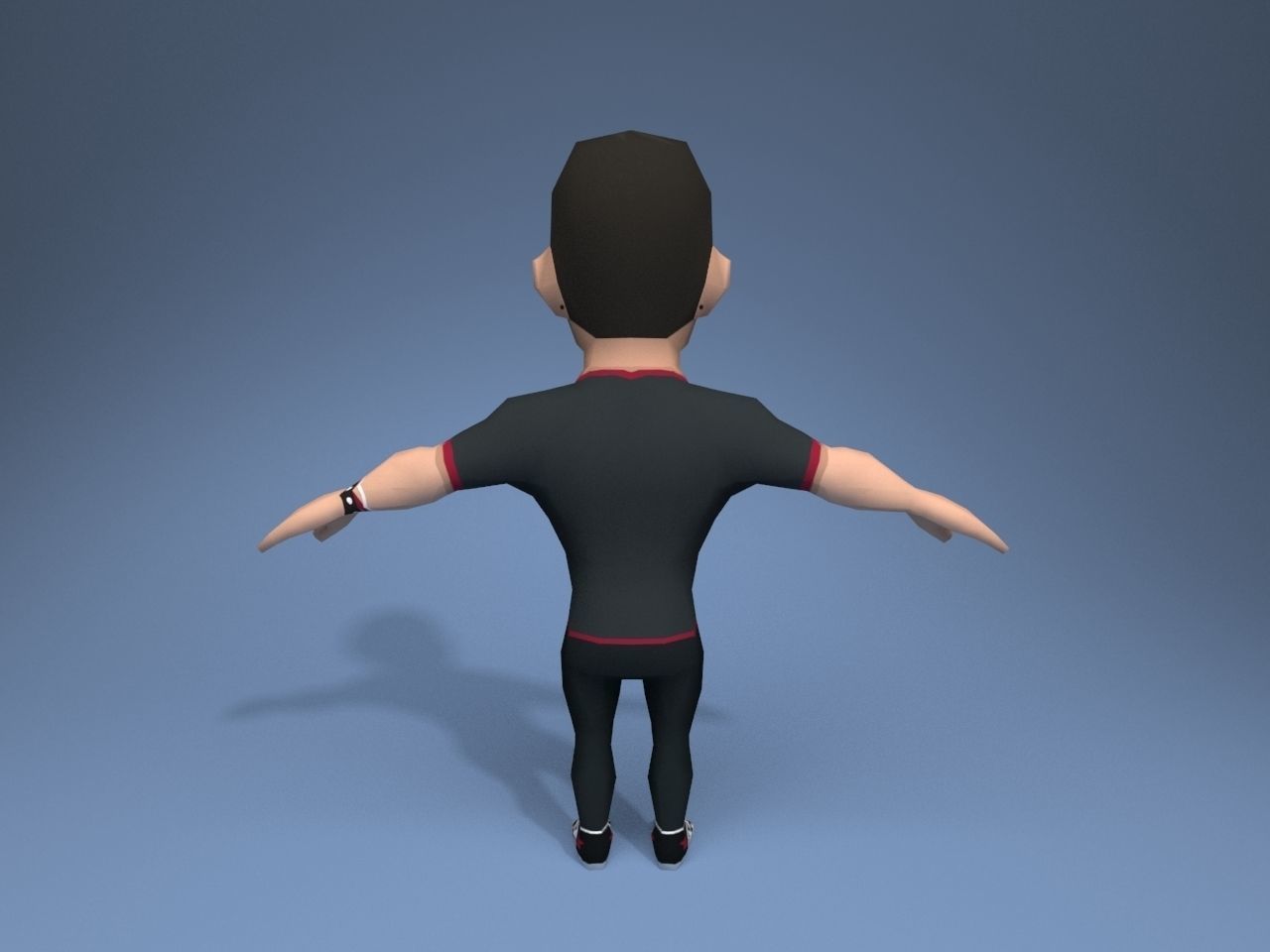 Emo 01 Low-poly 3D model_5