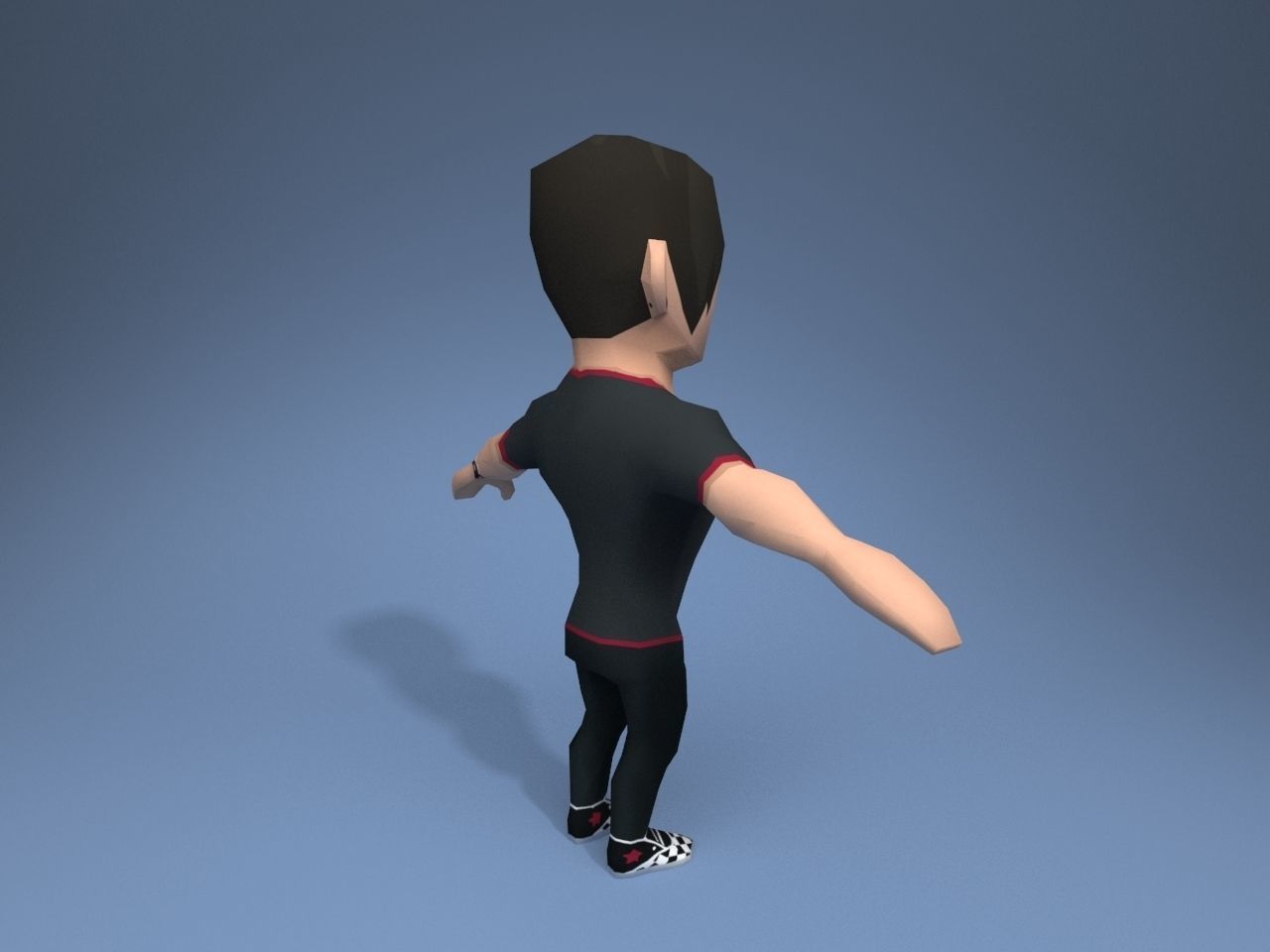Emo 01 Low-poly 3D model_6