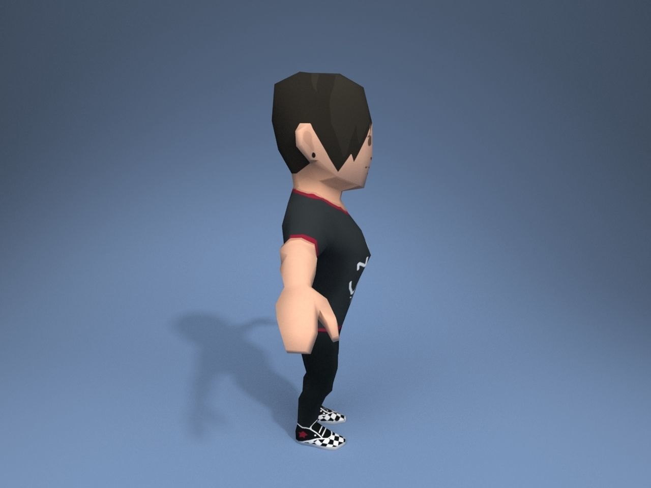 Emo 01 Low-poly 3D model_7
