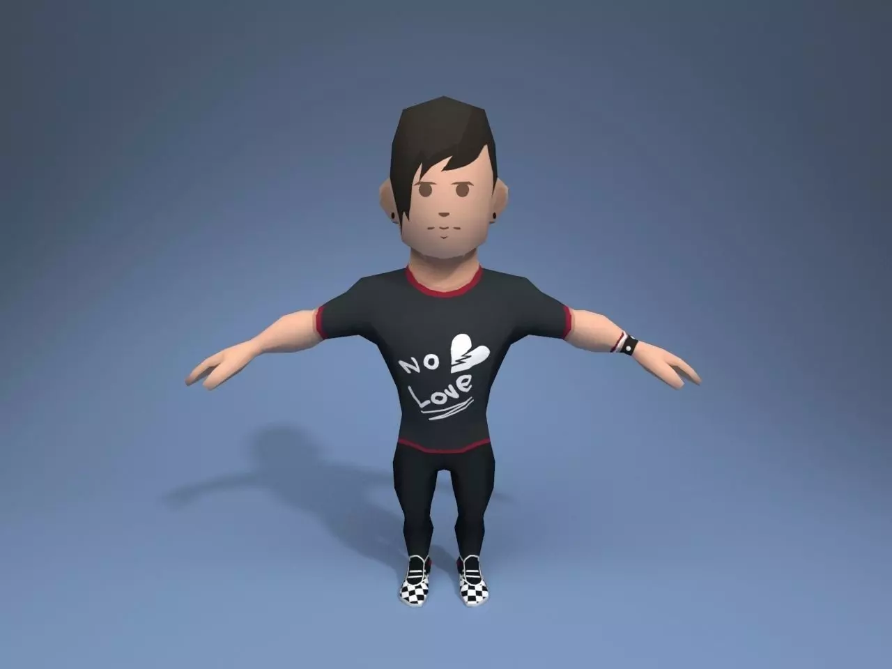 Emo 01 Low-poly 3D model_0