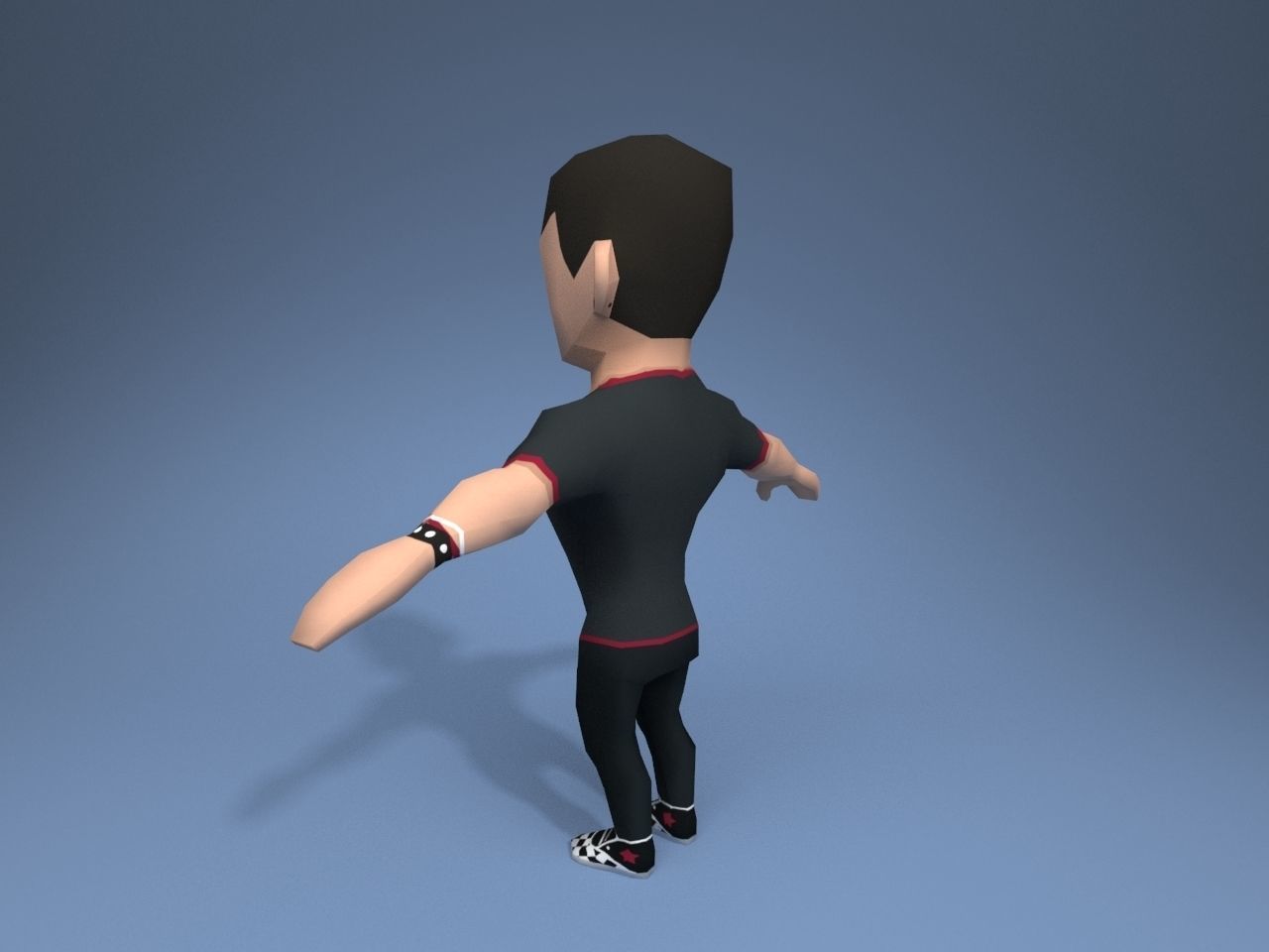 Emo 01 Low-poly 3D model_4