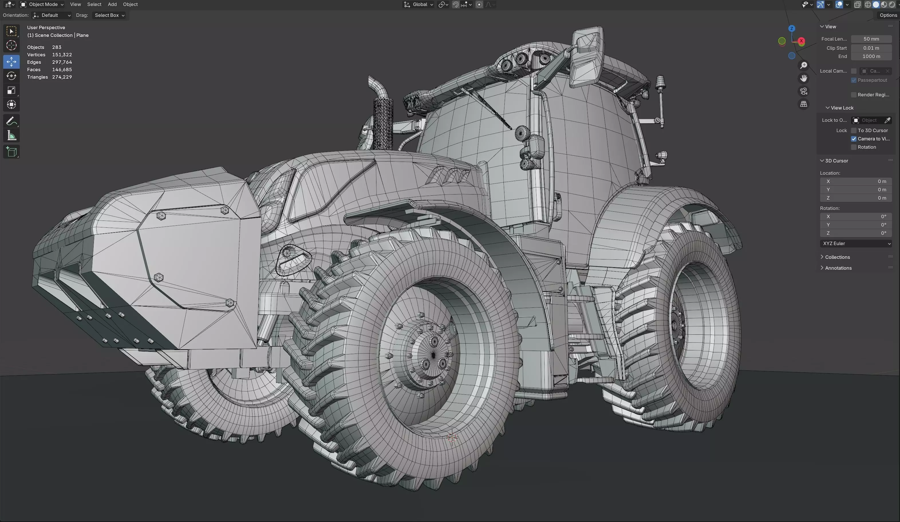 NewHolland Tractor T6 Low-poly 3D model_31