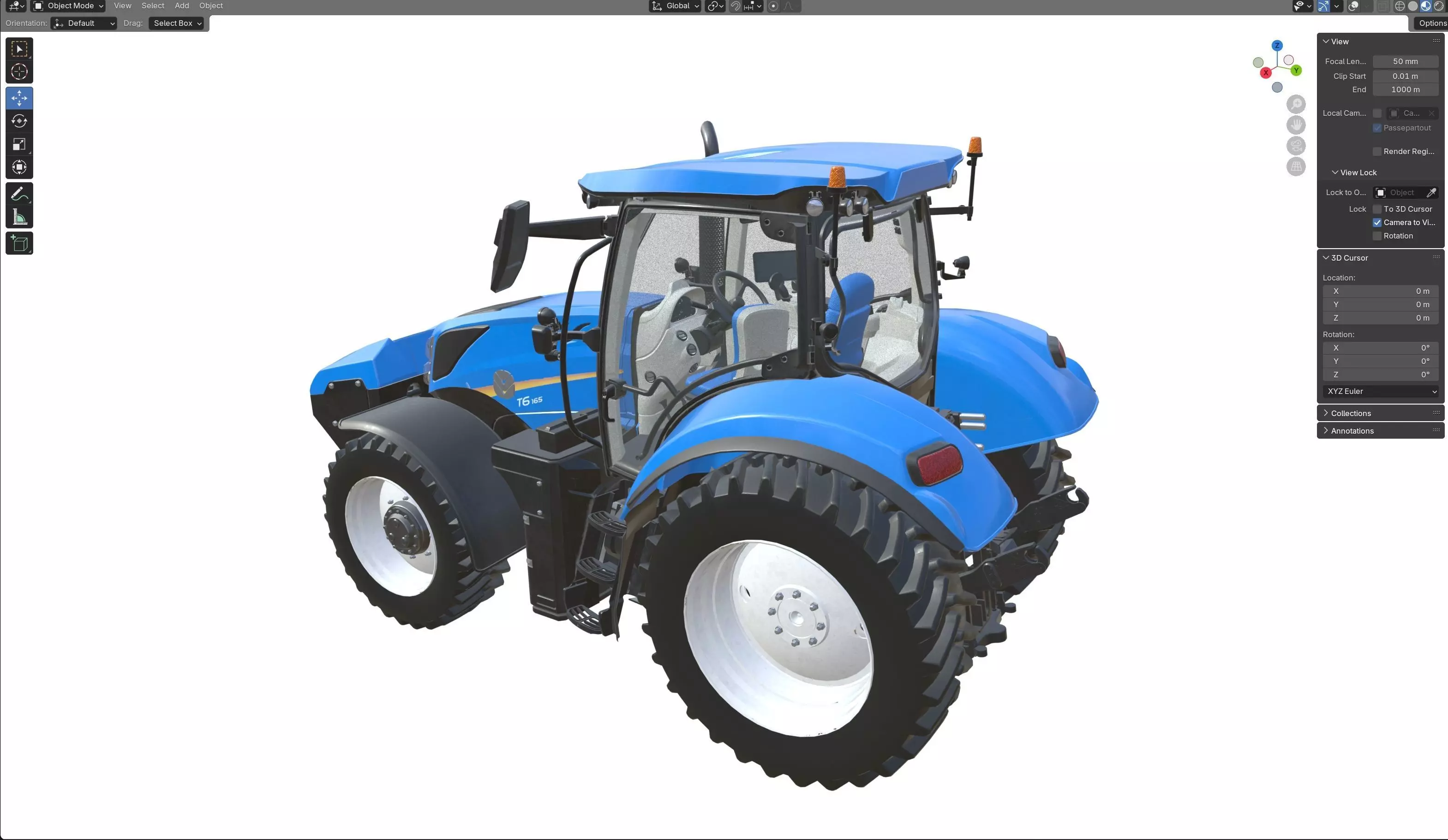 NewHolland Tractor T6 Low-poly 3D model_21
