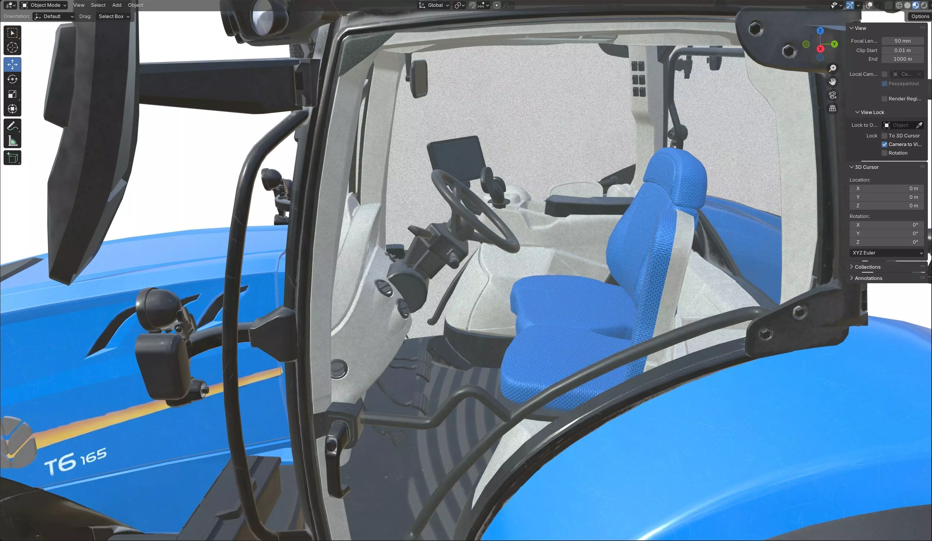 NewHolland Tractor T6 Low-poly 3D model_23